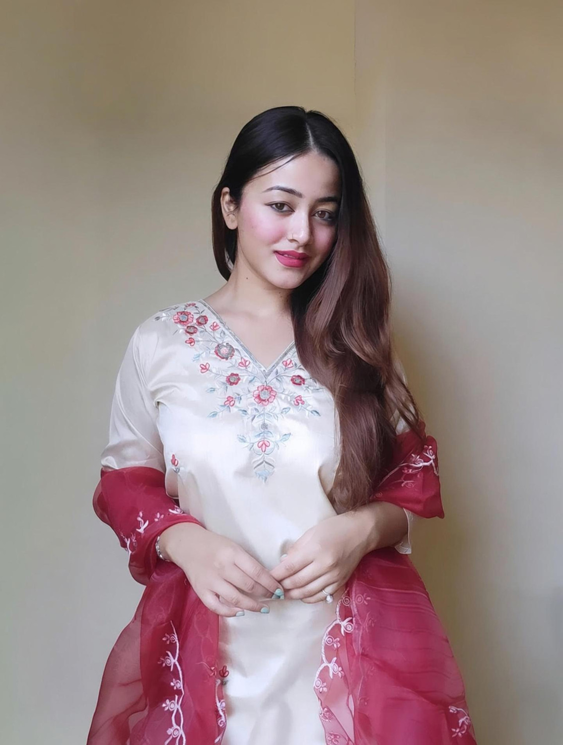 VredeVogel Women Kurta Pant Dupatta Set