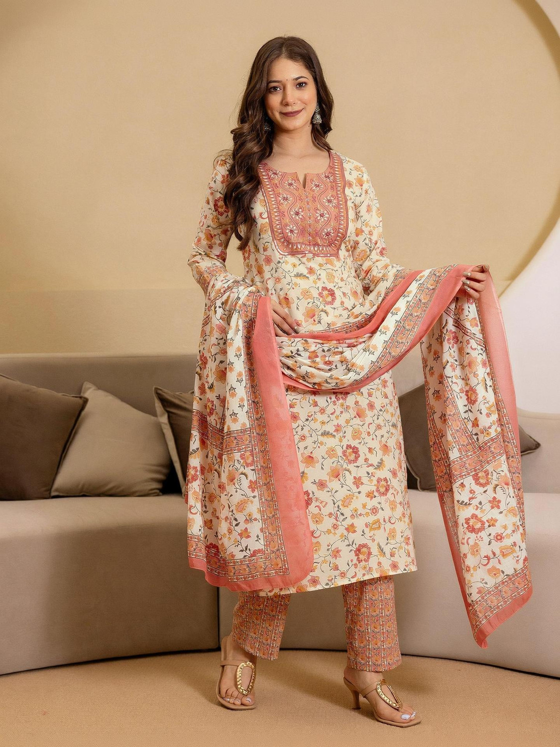 Skylee Women Kurta Pant Dupatta Set