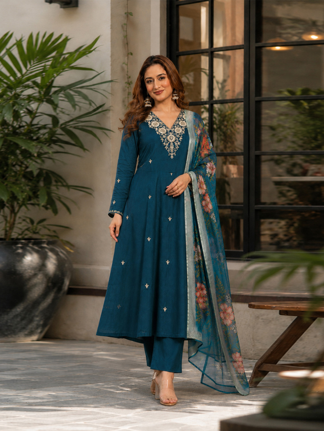 Image of BR FASHIOIN Women Viscose Rayon Kurta Dupatta Set