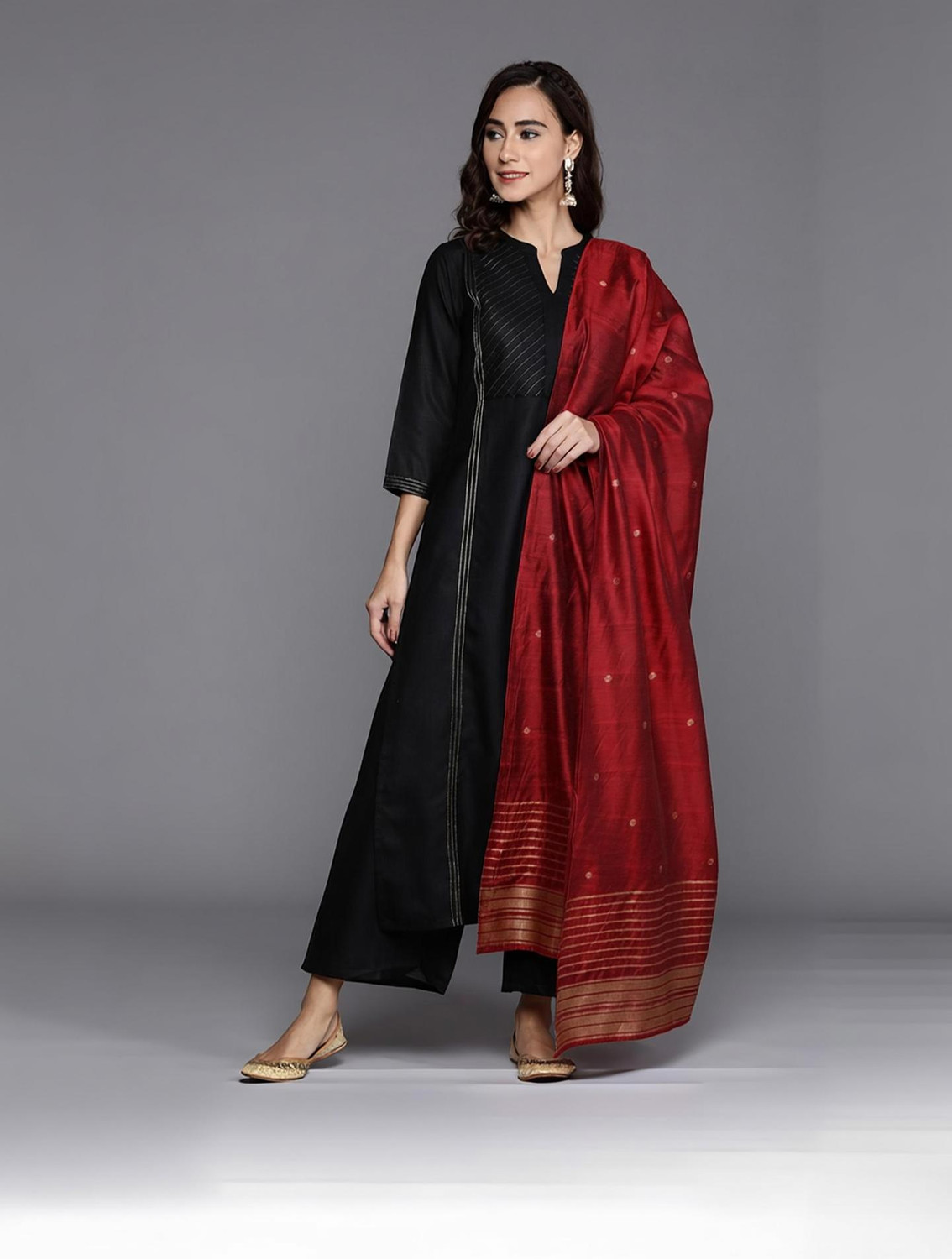 LIBAS Women Kurta and Palazzo Set