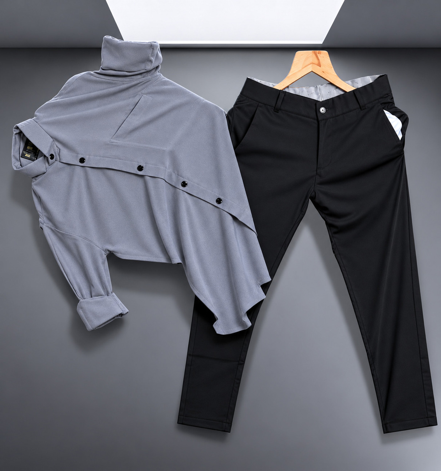 Image of VUONFAB Men Cotton Blend Shirt Pant Set