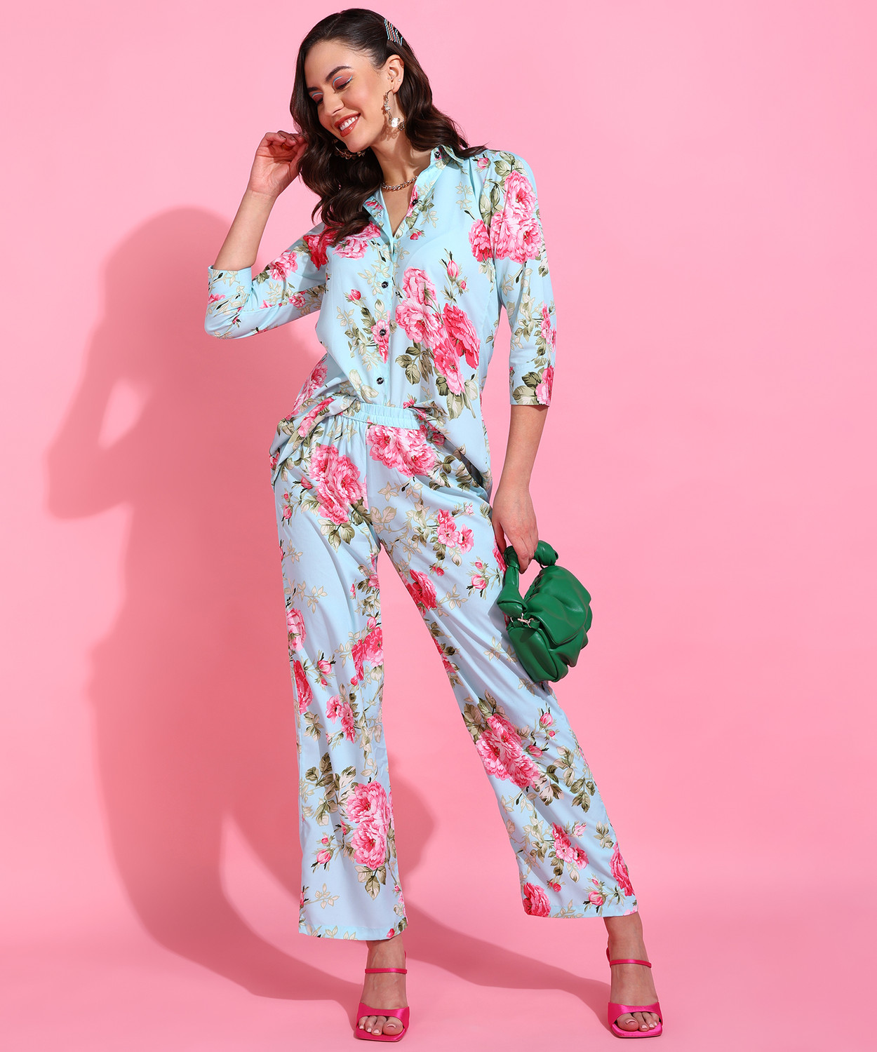 Rudraaksha Women Shirt Palazzo Set