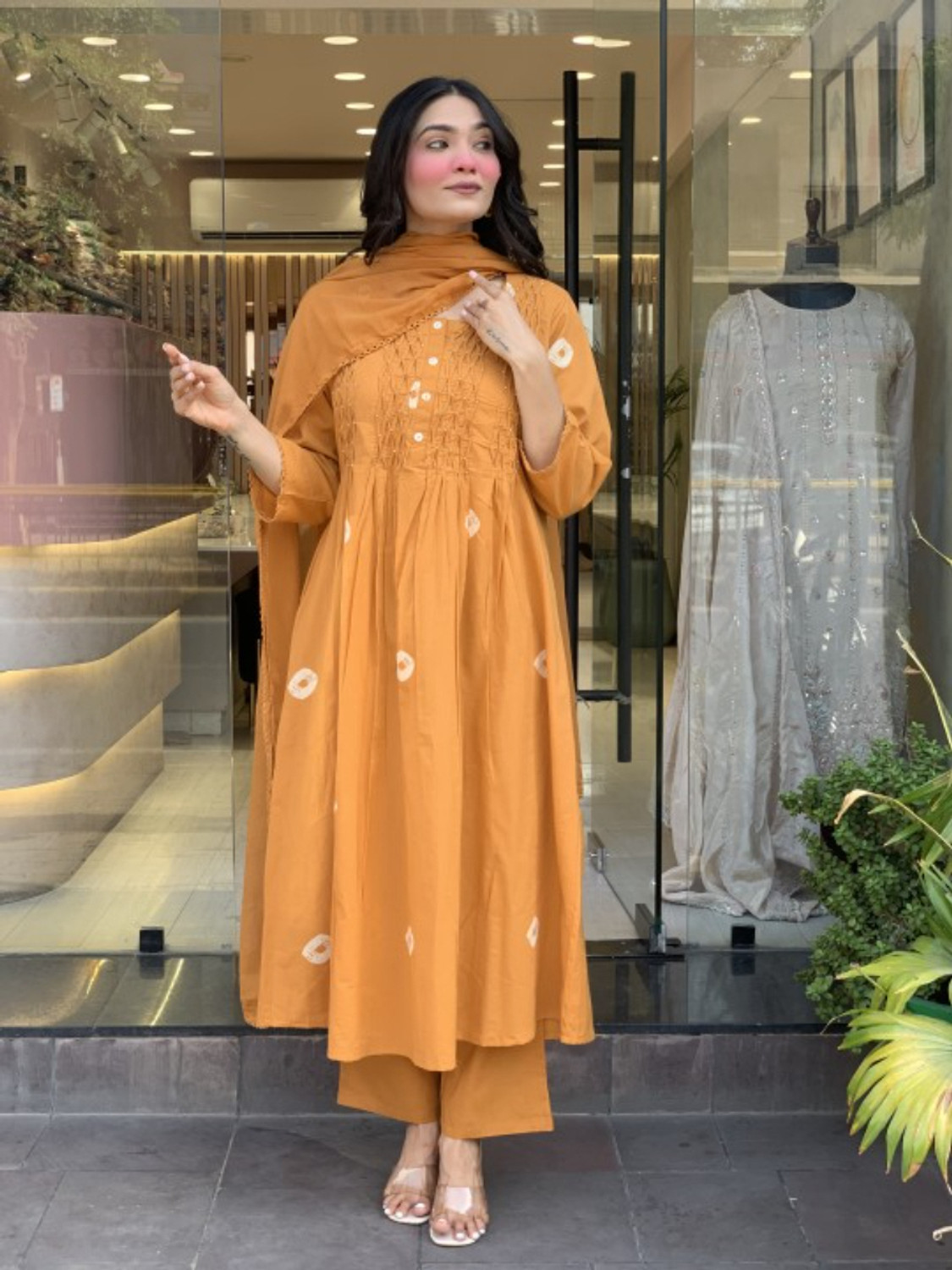 Image of Style Jaipur Women Pure Cotton Kurta Pant Dupatta Set