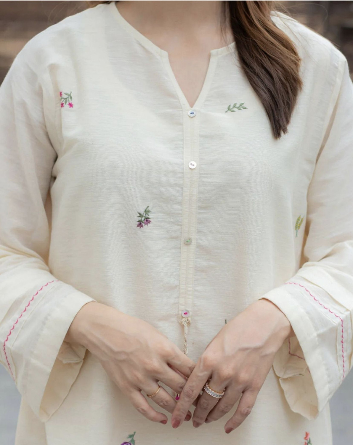 Image of PASOYA Women Cotton Blend Kurta Pant Set