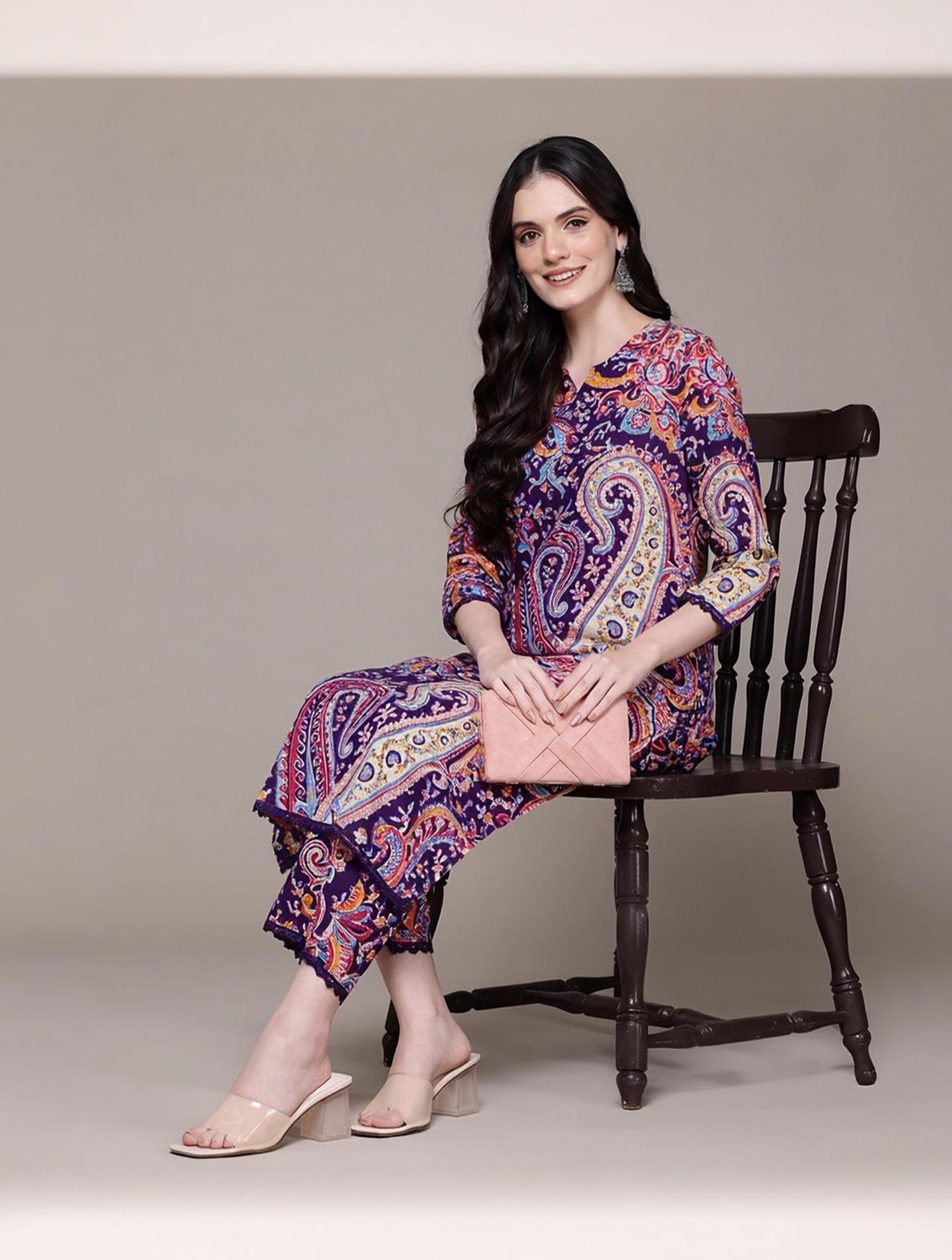 Image of UGMAZ Women Viscose Rayon Kurta Palazzo Set