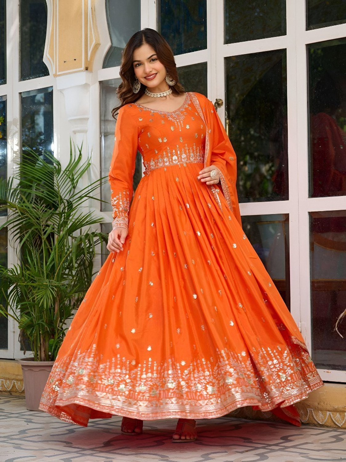 Khodiyar Anarkali Gown