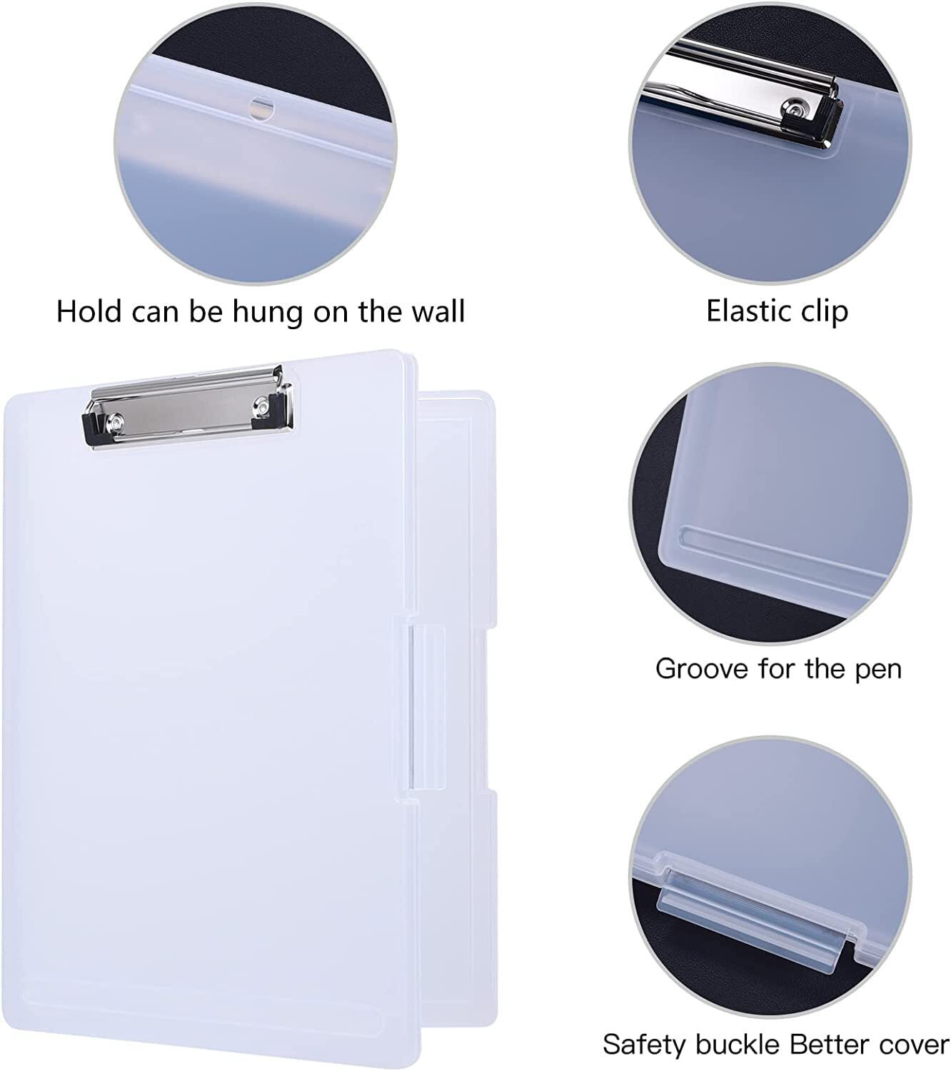 Image of oddpod Sleek A4 Clip Pad (Set of 1, White)
