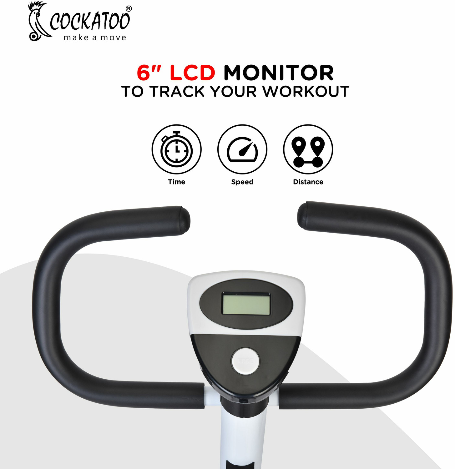 Image of COCKATOO CB01 Belt Drive Mechanism With LCD Display Upright Stationary Exercise Bike