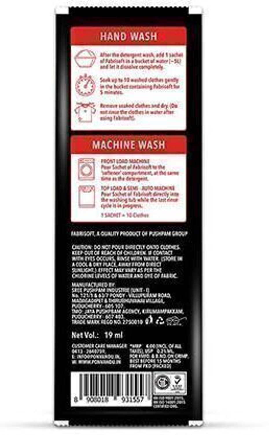 Image of FABRISOFT After wash Fabric Conditioner long lasting French perfume fragrances (40 x 0.47 ml)