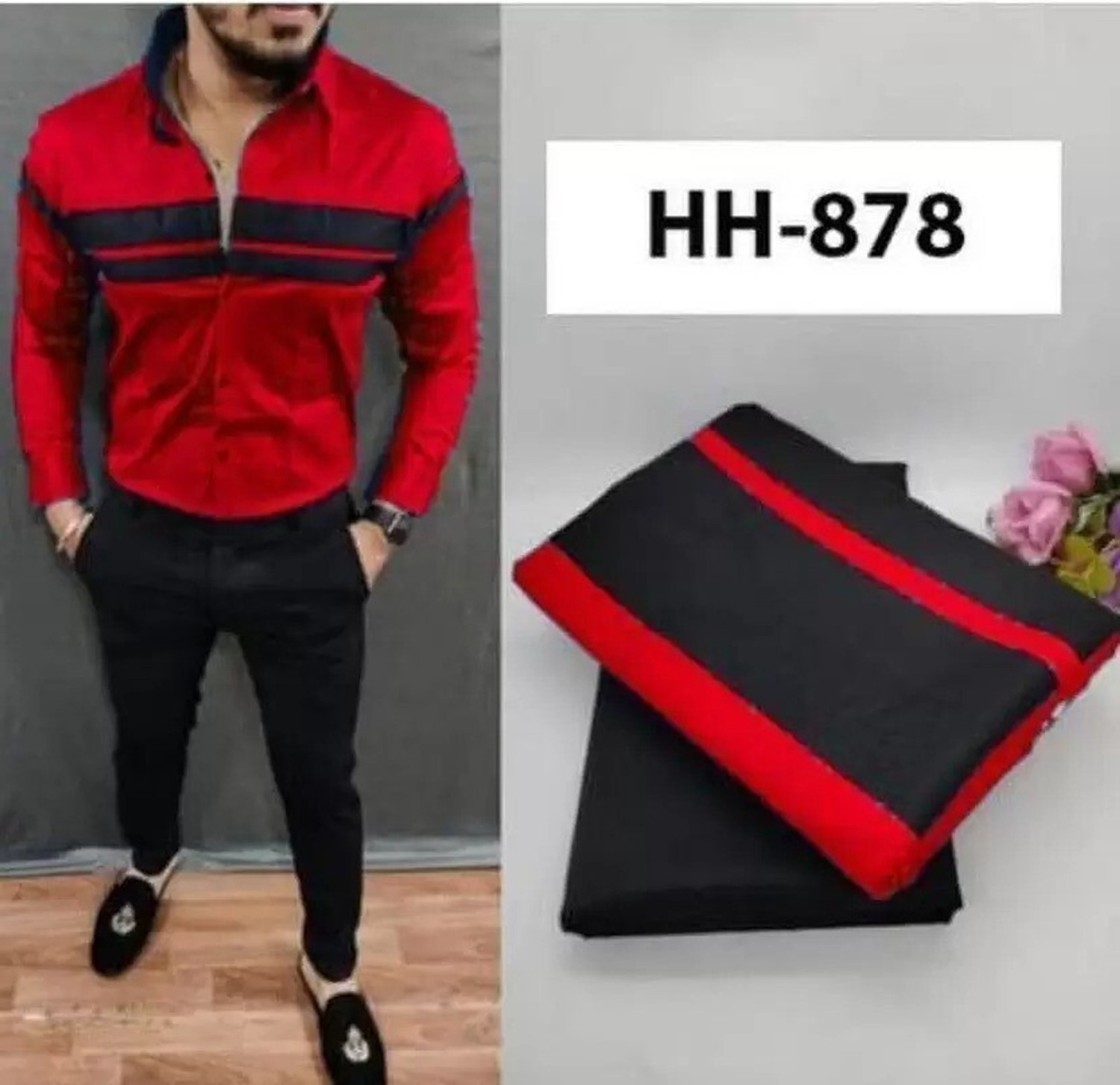 Image of KHODIYAR FASHION Unstitched Cotton Blend Shirt & Trouser Fabric Geometric Print
