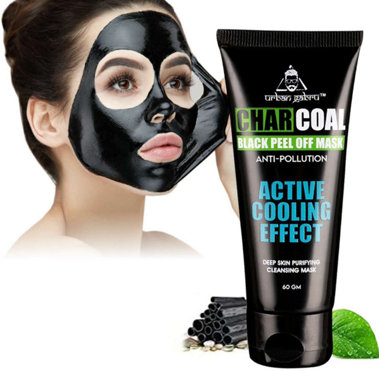 urbangabru Charcoal Black Peel Off Mask Anti pollution