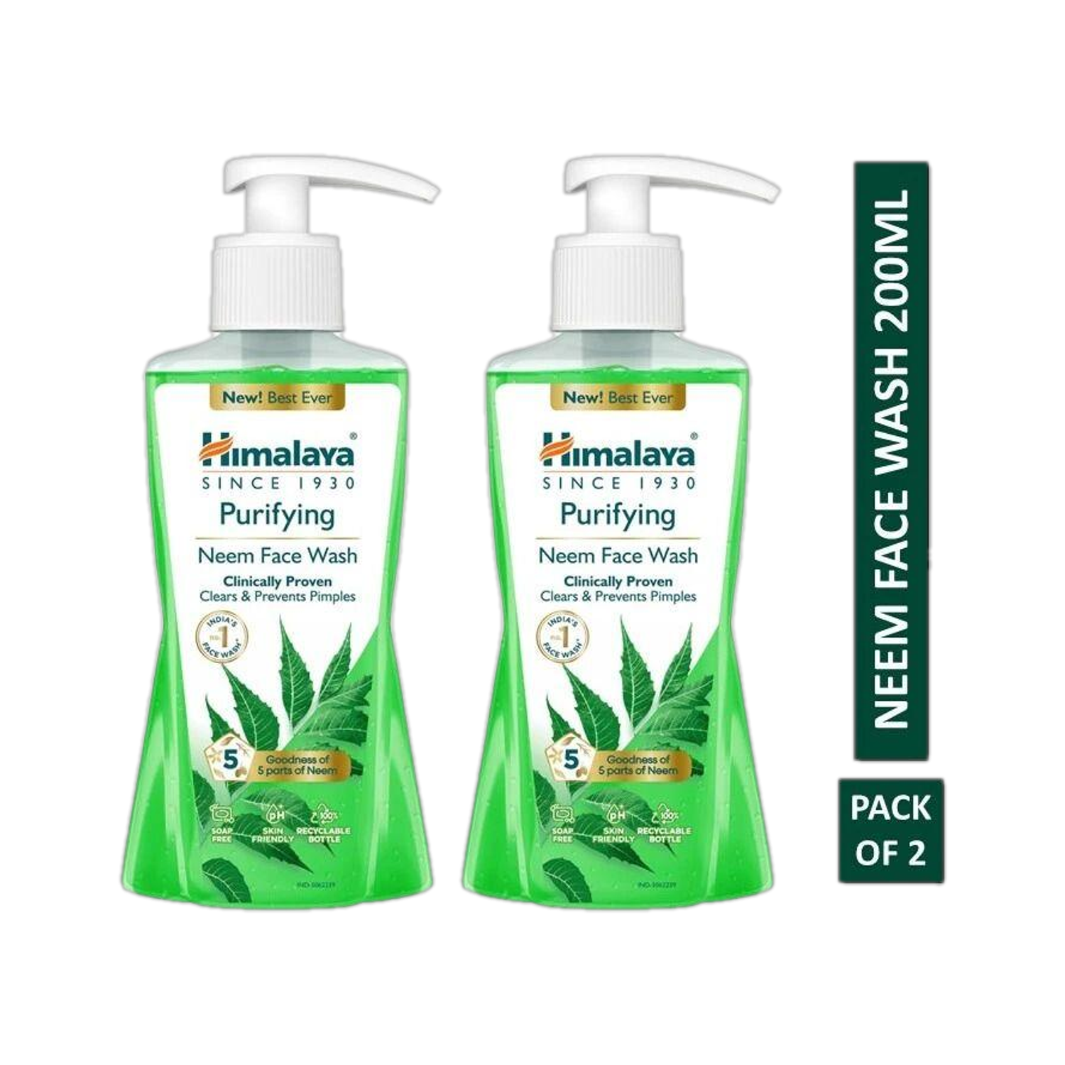 HIMALAYA Purifying Neem 200ml Pack Of 2 Face Wash