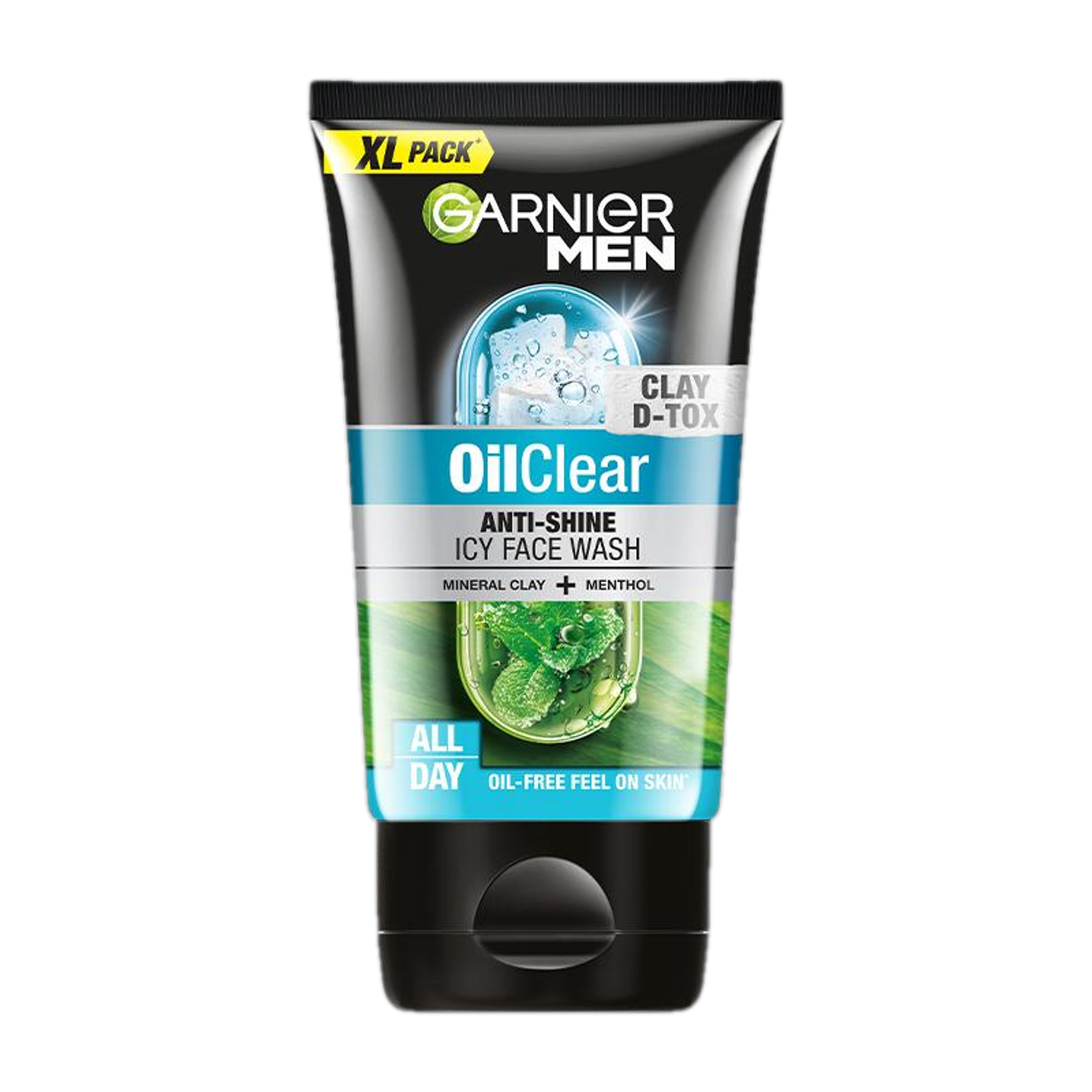 GARNIER Men Clay D-Tox Deep Cleansing Icy for Oily Skin, 150gm Face Wa