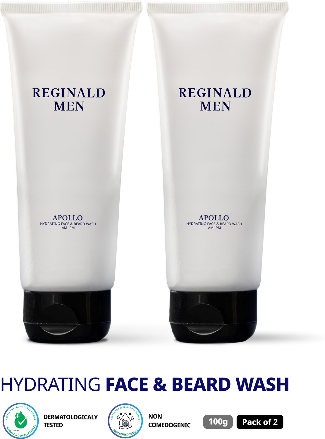 Hydrating Face & Beard Wash | Deep Clean, Acne & Tan Control with 8 Ac