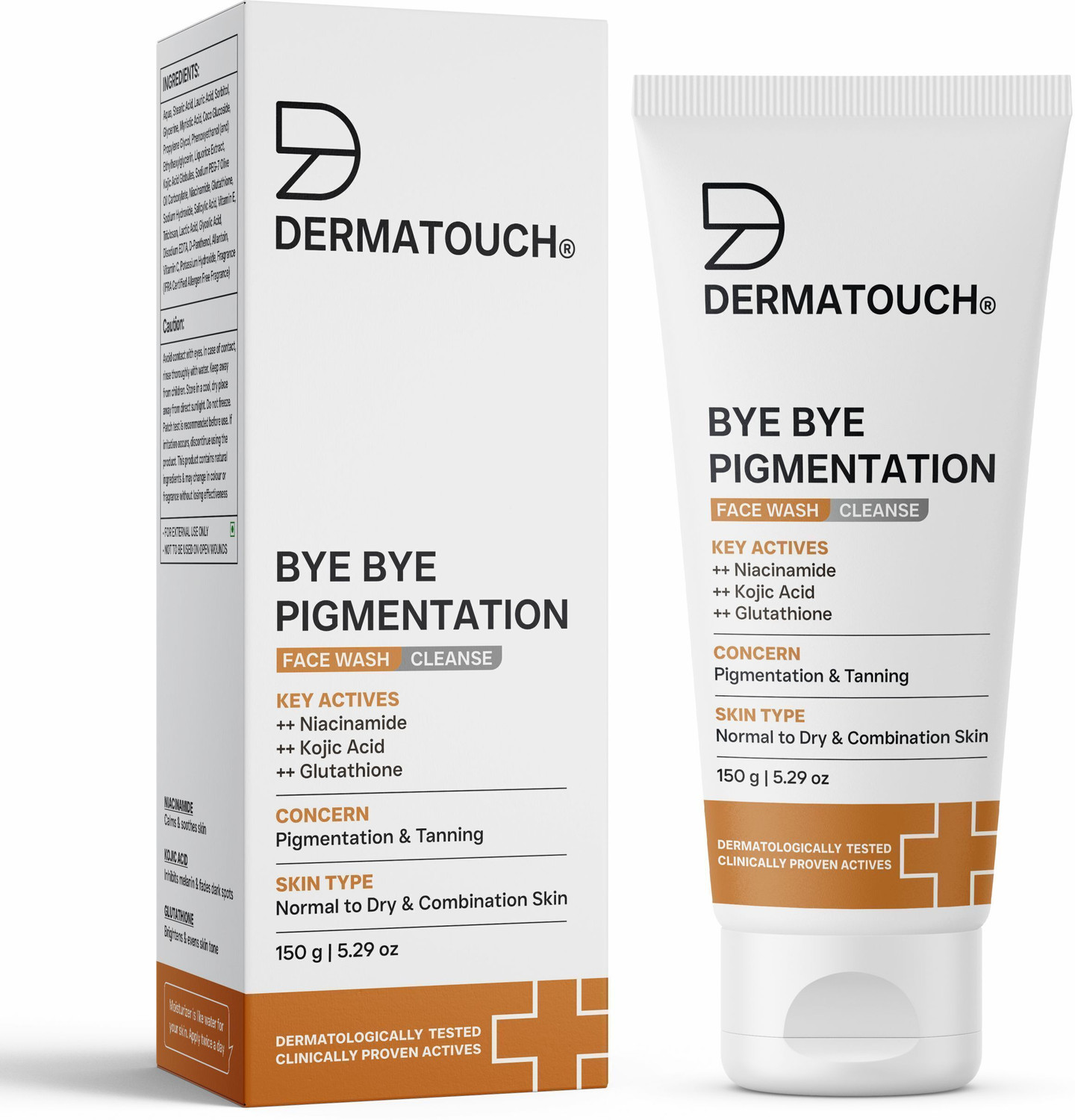 Dermatouch Bye Bye Pigmentation Niacinamide, Kojic Acid, & Glutathione Face Wash