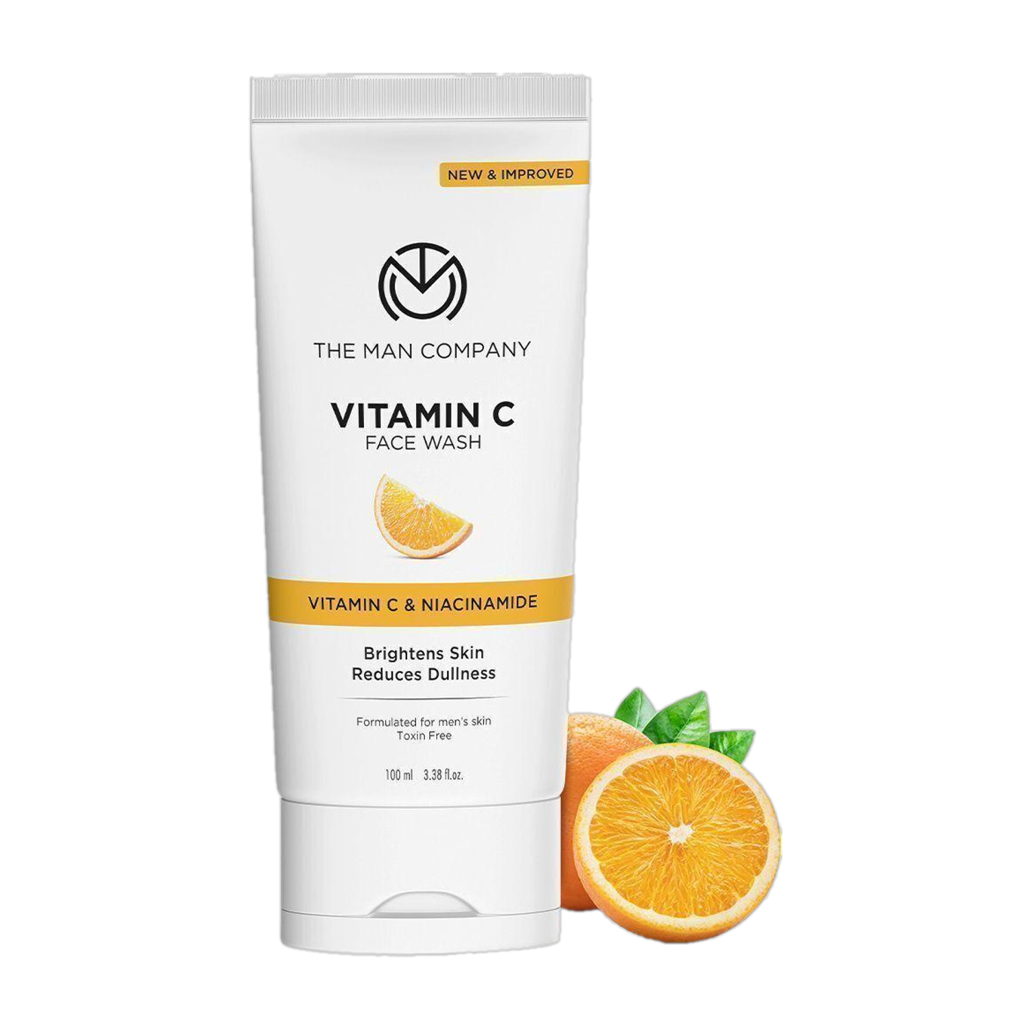THE MAN COMPANY Vitamin C  for Turmeric and Moringa for Skin Brightening and Anti Ageing - No Paraben, Sulphate, Silicones, Color - 100ml Face Wash