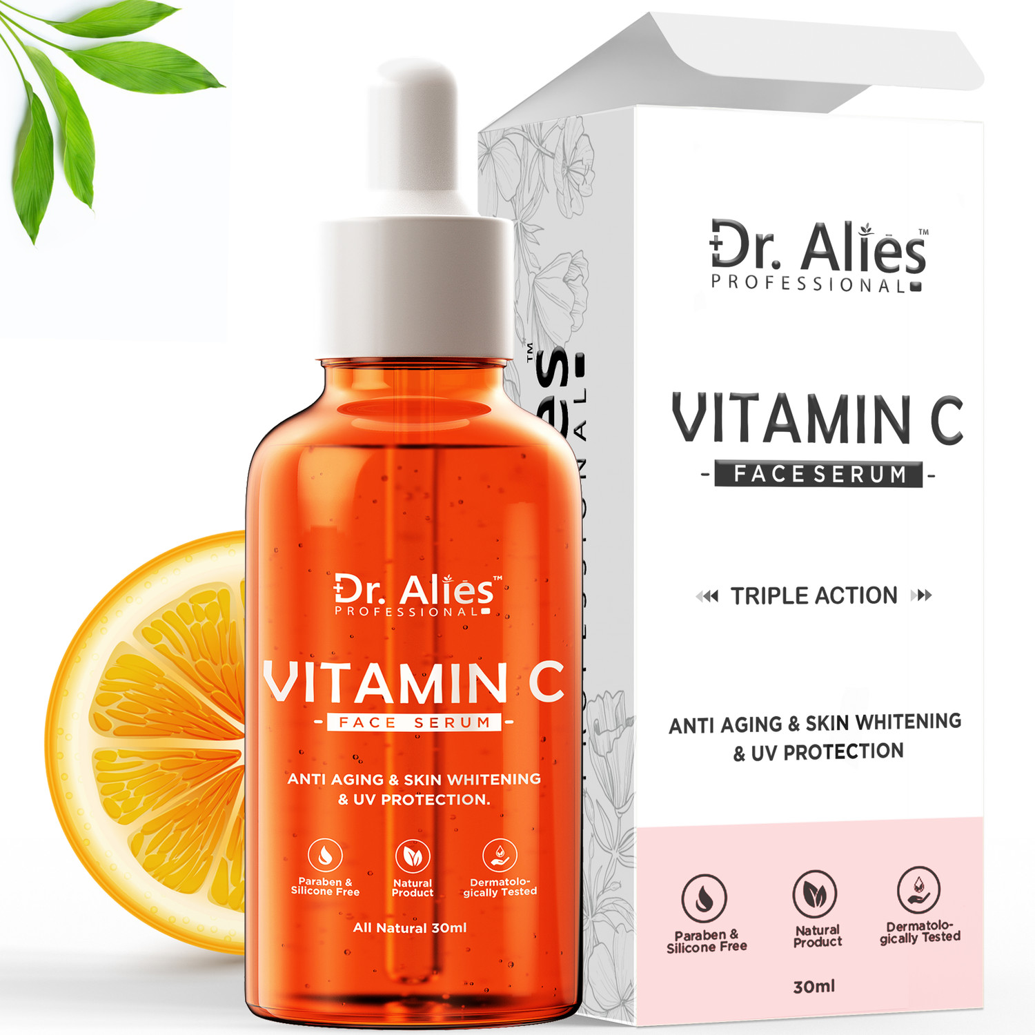Image of Dr. Alies Professional Vitamin C Face Whitening Serum | Skin Brightening & Anti-aging Formula | Unisex