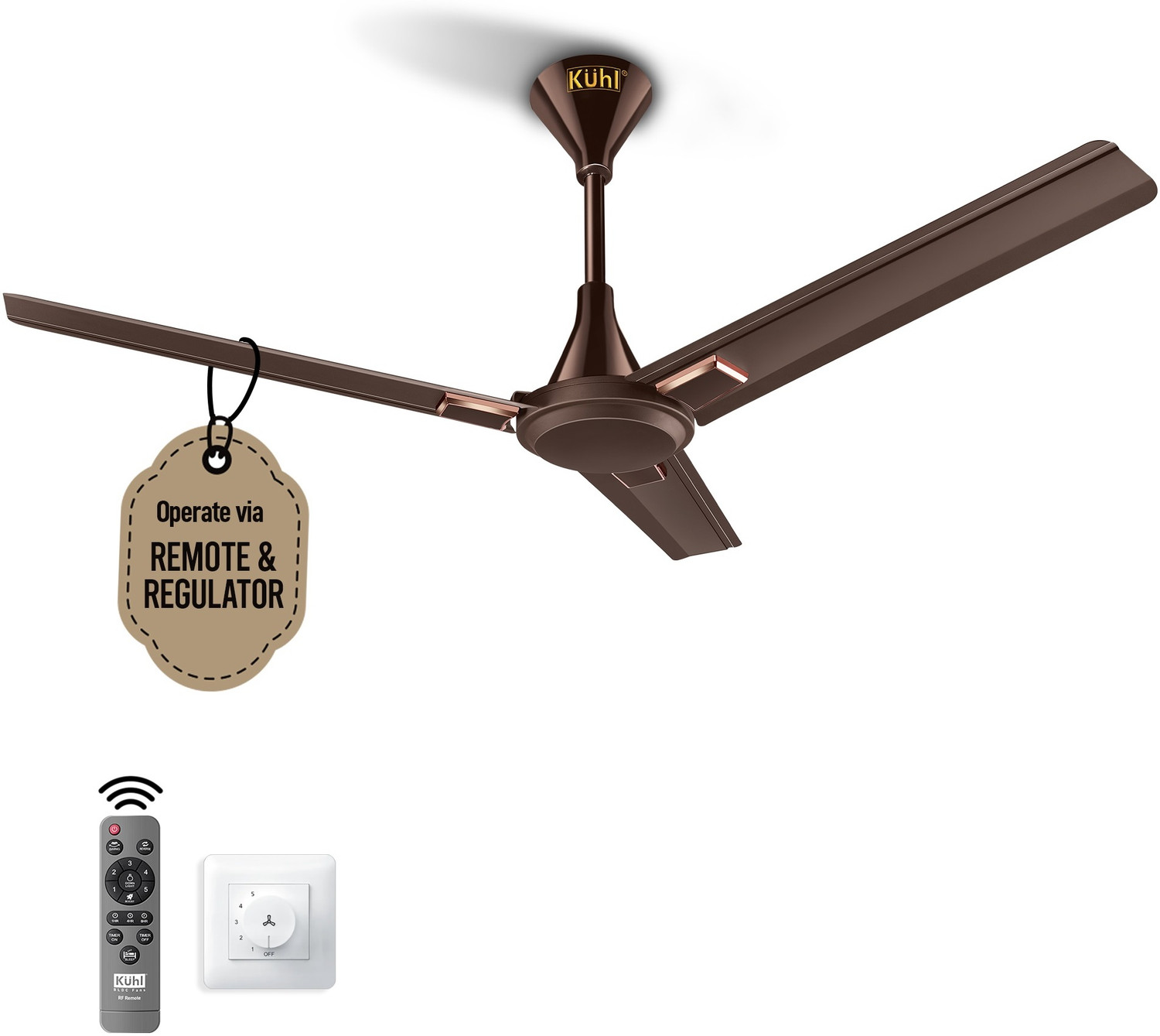 Image of Crompton SUREBREEZE 400 RPM HS Plus Super Hi - Speed 100% COPPER MOTOR LONGER LIFE 87 with 24 Months Warranty Energy Saving 1200 mm Ceiling Fan (5 Star | LUSTRE Brown SUPER HIGH SPEED 100% Copper MOTOR Longer Life 87 | Pack of 1)
