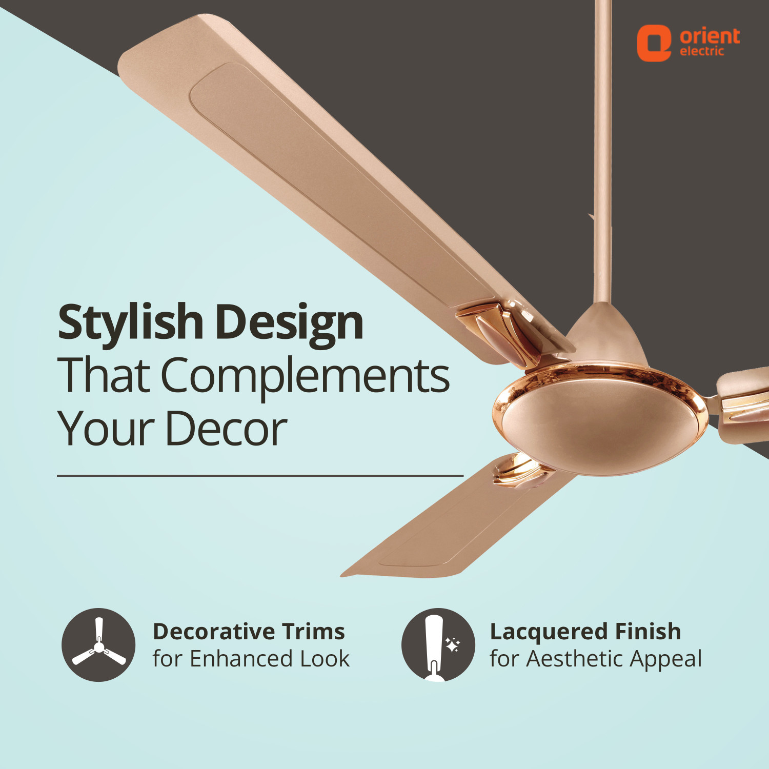 Orient Electric Gratia Antidust BEE Star Rated 1 Star 1200 mm 3 Blade