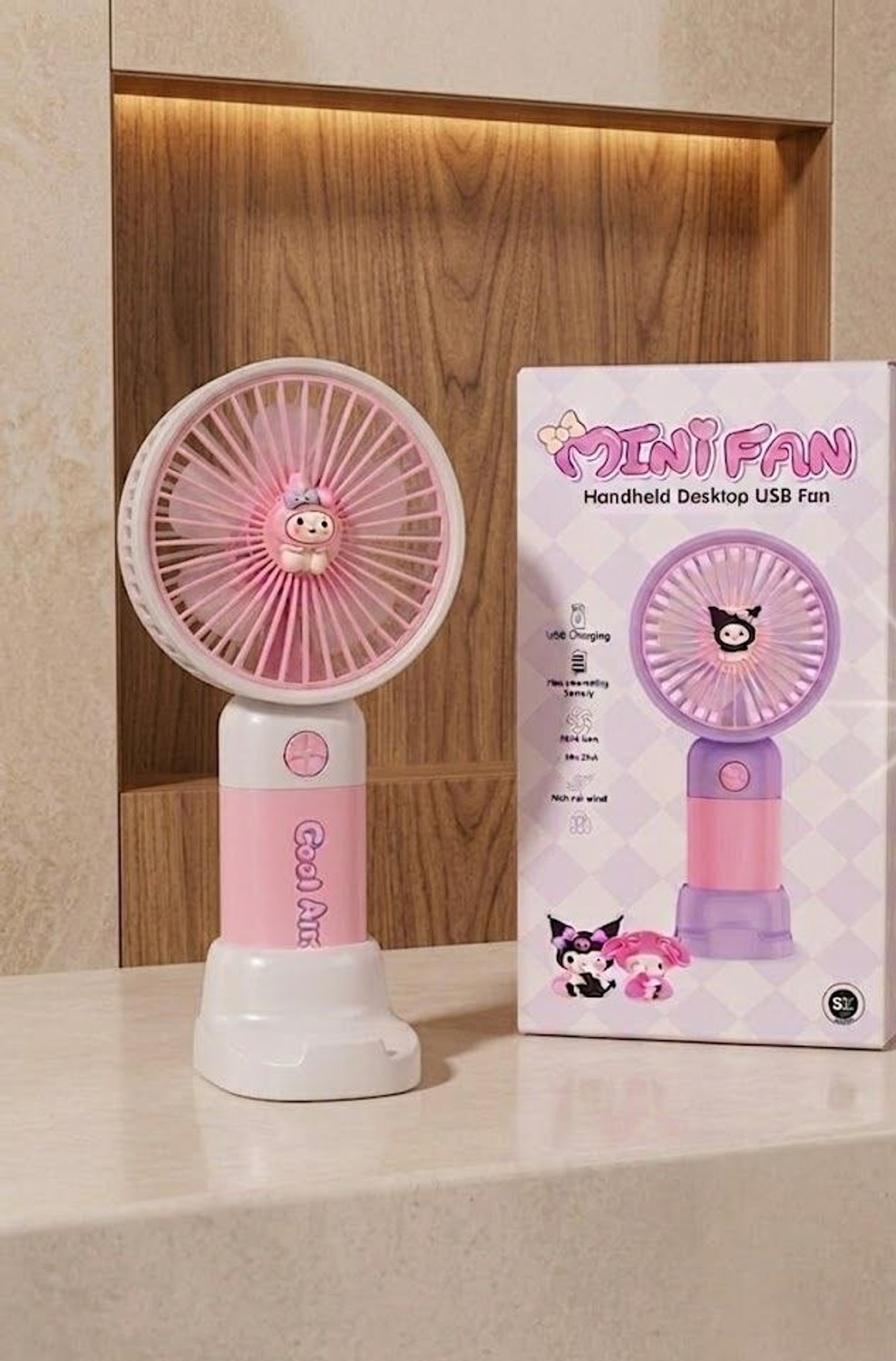 Image of YAKUNOX Mini USB Fan Portable Rechargeable Cooling Fan for Travel Random Colour Anti Dust 90 mm Table Fan (Multicolor | Pack of 1)