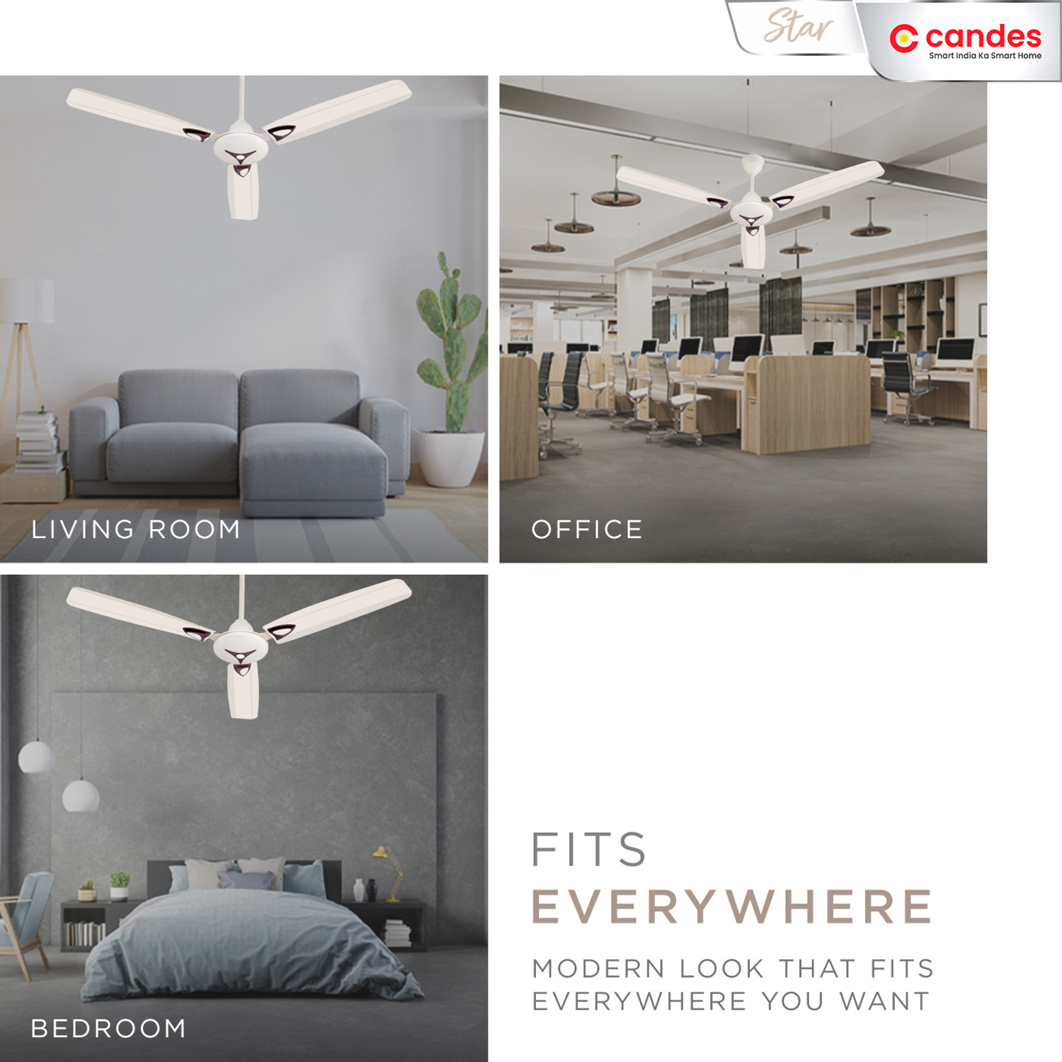 Image of Candes Star Anti-Dust with 2 Year Warranty Energy Saving 1200 mm Ceiling Fan