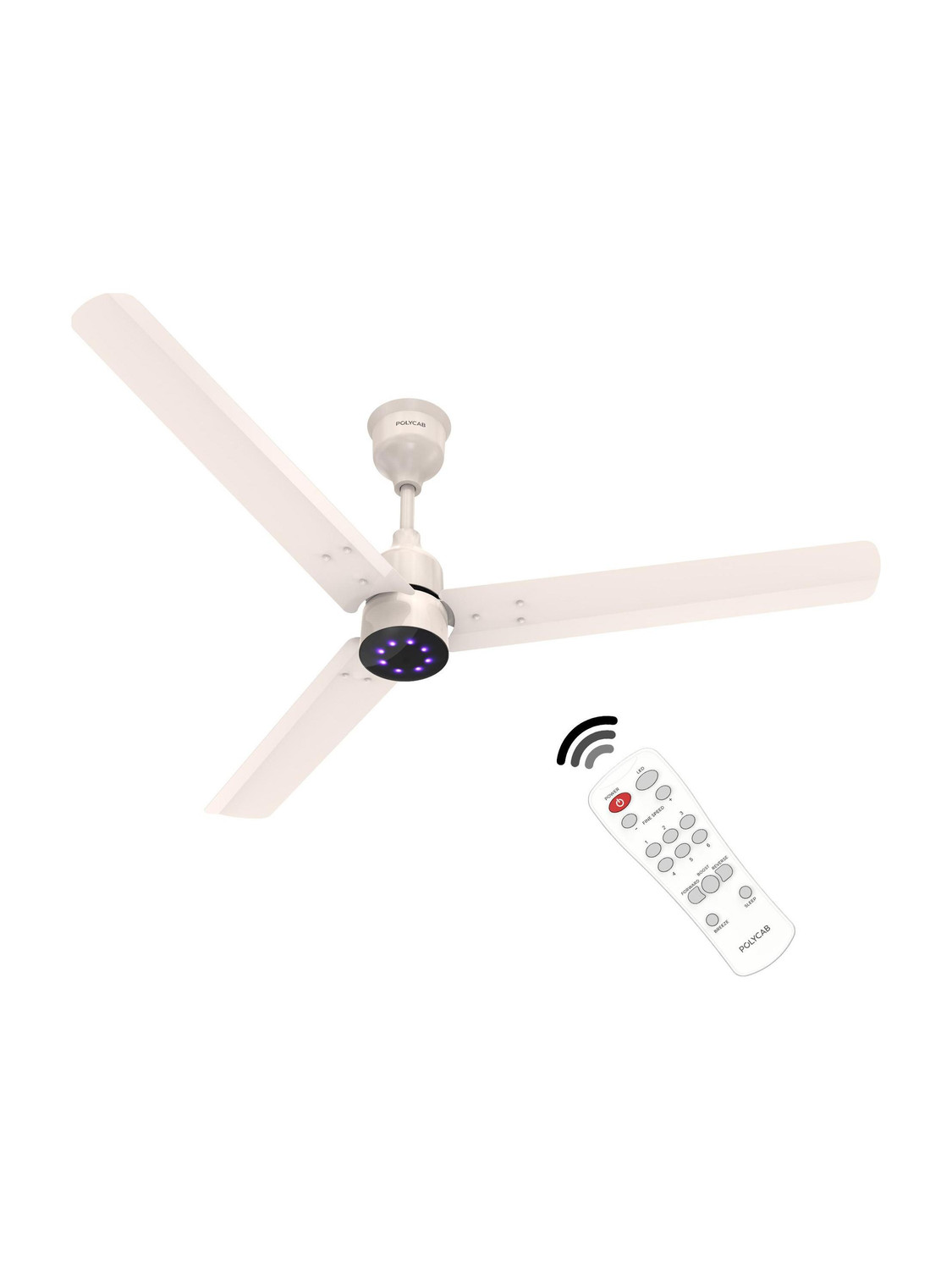 Wizzy Plus 2.0 LED100% CopperHigher Air DeliveryLED Indicator with 3 Year Warranty BLDC Motor with Remote 1200 mm Ceiling Fan (5 Star | Beige Rosegold...