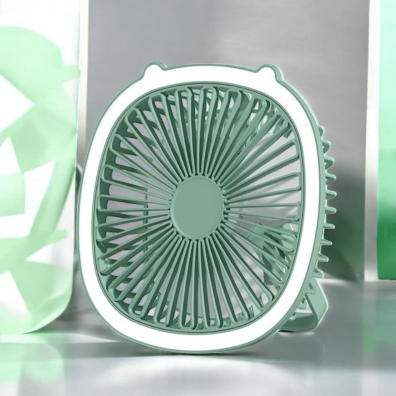 Image of DAKSHWAY High Speed Rechargeable Table Fan with LED Light For Office Desk, Home F3611 Ultra High Speed 1400 mm Table Fan (5 Star | Multicolor | Pack of 1)