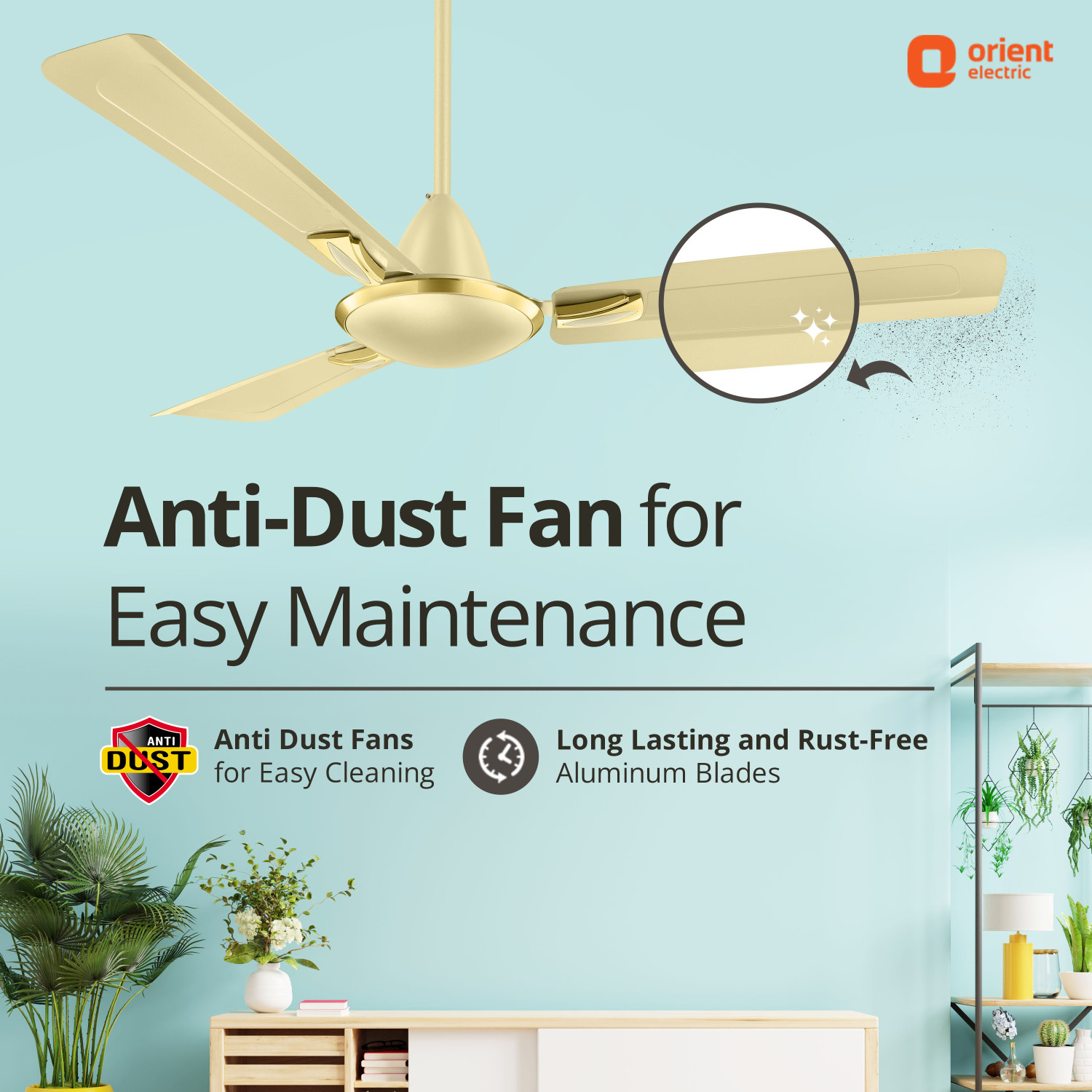 Orient Electric Gratia Antidust BEE Star Rated 1 Star 1200 mm Anti Dust