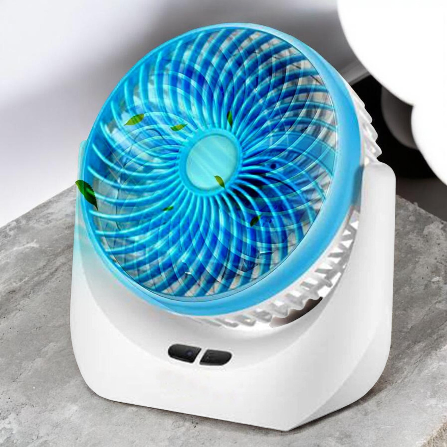 Image of Radhe High Speed Rechargeable Table Fan with LED Light For Office Desk, Home 254 Ultra High Speed 1400 mm Table Fan (5 Star | Multicolor | Pack of 1)