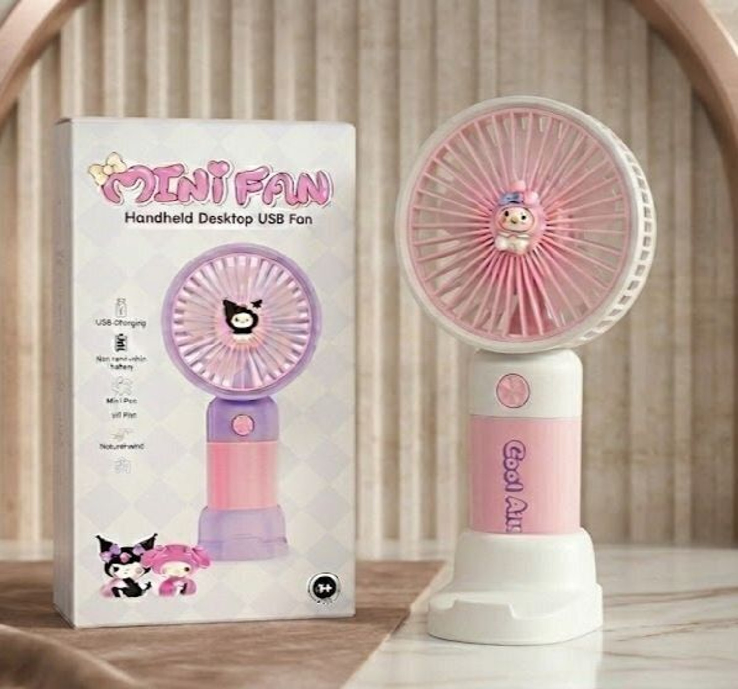 Image of Radhe High Speed Rechargeable Table Fan with LED Light For Office Desk, Home 254 Ultra High Speed 1400 mm Table Fan (5 Star | Multicolor | Pack of 1)