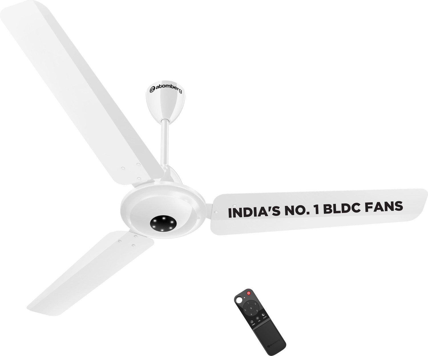 Atomberg Efficio Alpha 5 Star 1200 mm BLDC Motor with Remote 3 Blade Ceiling Fan