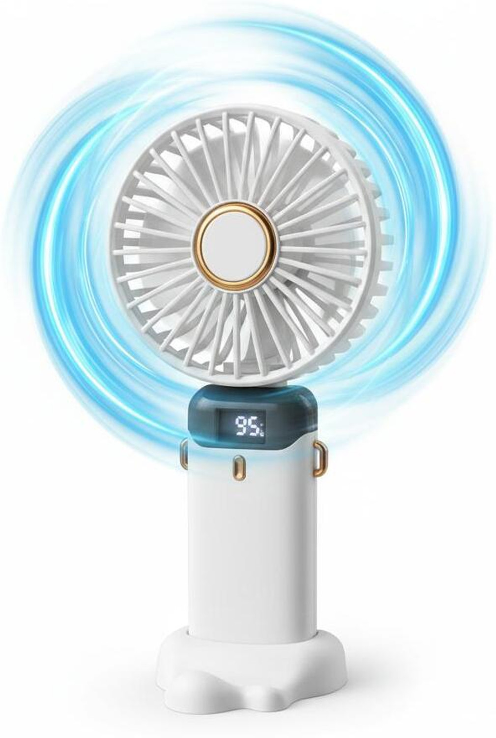Image of LE'SIJA DECORATIONS Rechargeable Table fan 360with Adjustable USB Charging Battery Operated Ultra High Speed Table Fan (5 Star | multi | Pack of 1)