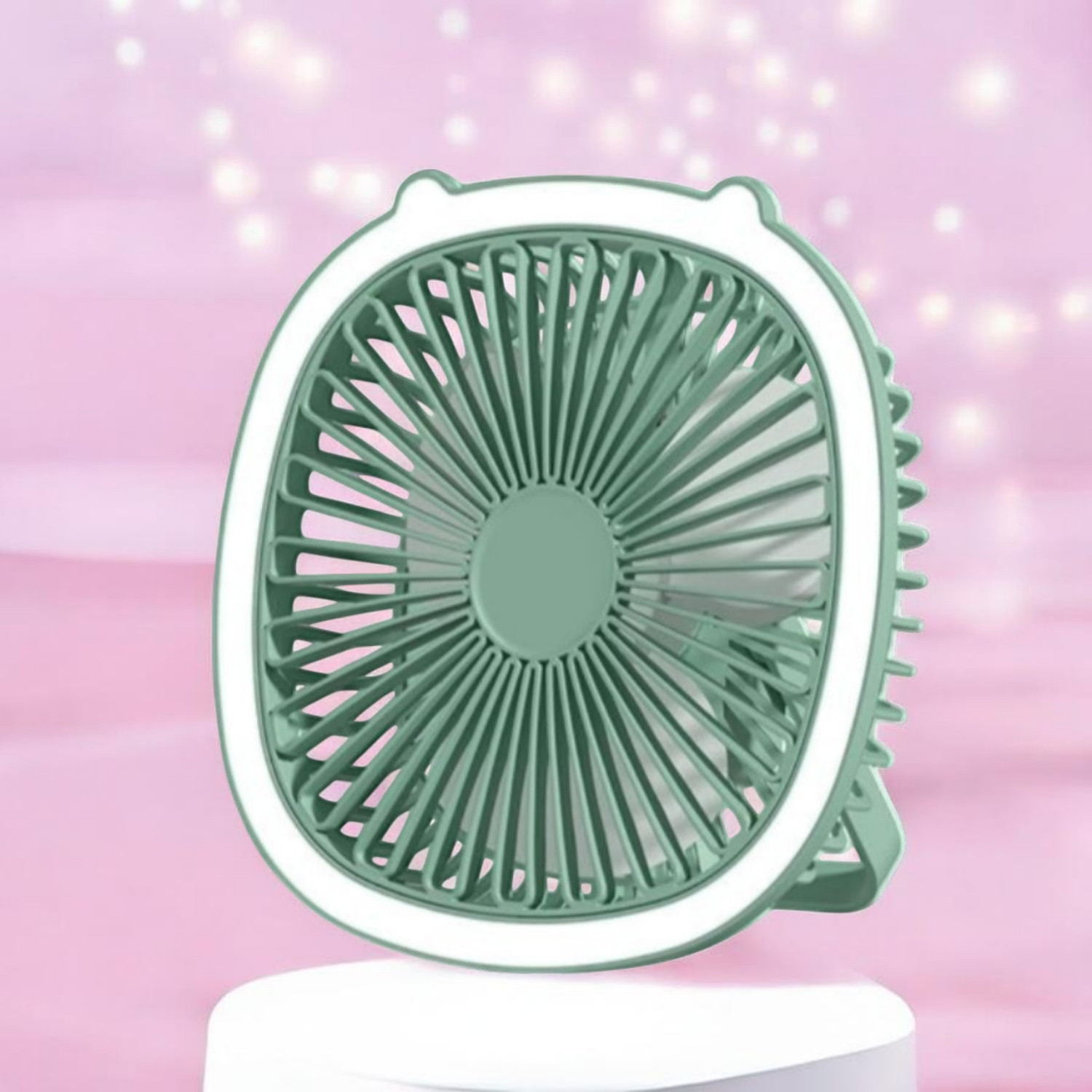 Image of Gatushop High Speed Rechargeable Table Fan with LED Light For Office Desk, Home F3532 Ultra High Speed 1400 mm Table Fan (5 Star | Multicolor | Pack of 1)