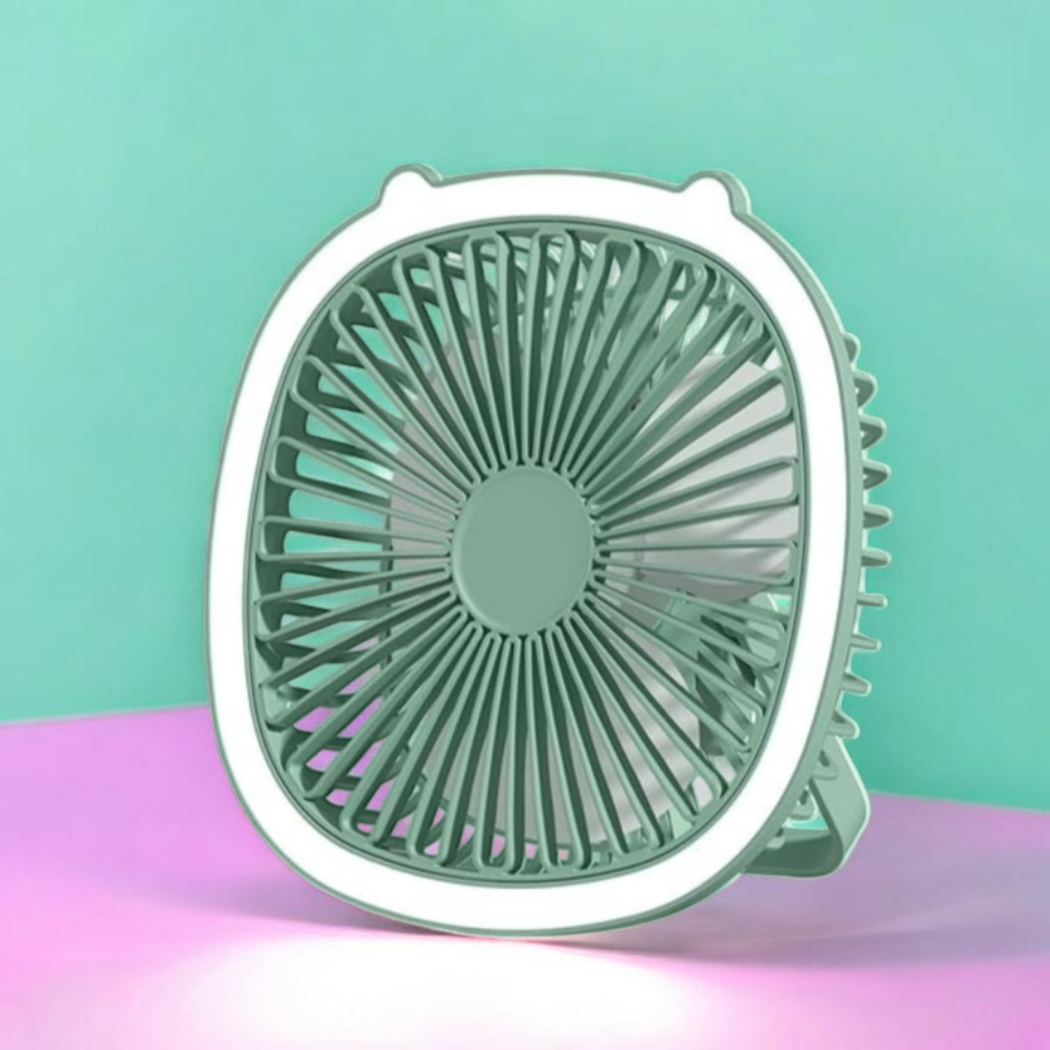 Image of Gatushop High Speed Rechargeable Table Fan with LED Light For Office Desk, Home F3597 Ultra High Speed 1400 mm Table Fan (5 Star | Multicolor | Pack of 1)