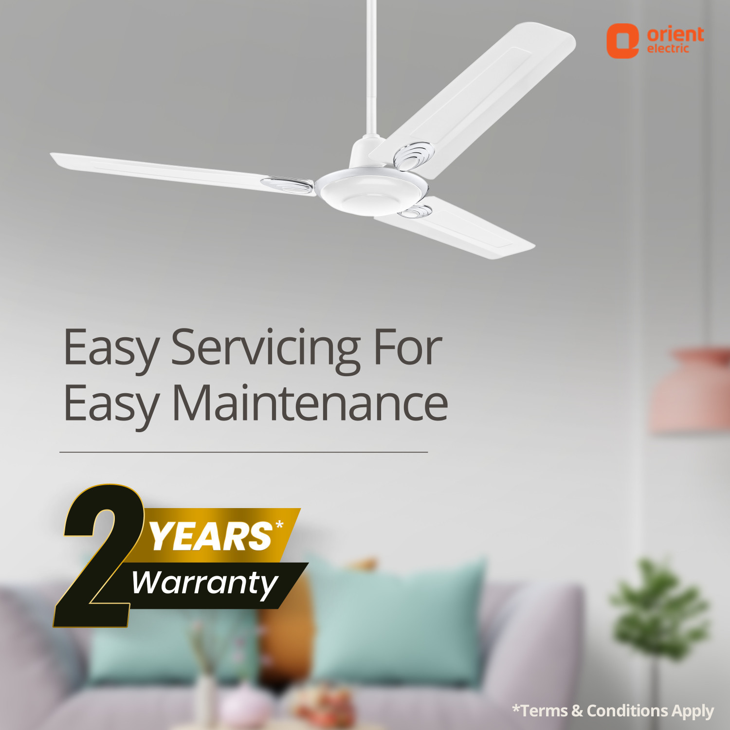 Image of Orient Electric Ujala Plus with 2 Year Warranty Energy Saving 1200 mm Ceiling Fan