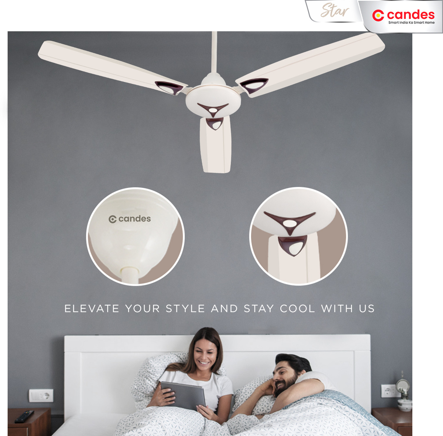 Image of Candes Star Anti-Dust with 2 Year Warranty Energy Saving 1200 mm Ceiling Fan