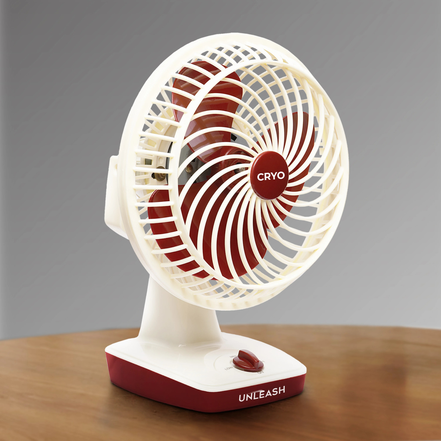 Image of LE'SIJA DECORATIONS Rechargeable Table fan 360with Adjustable USB Charging Battery Operated Ultra High Speed Table Fan (5 Star | multi | Pack of 1)