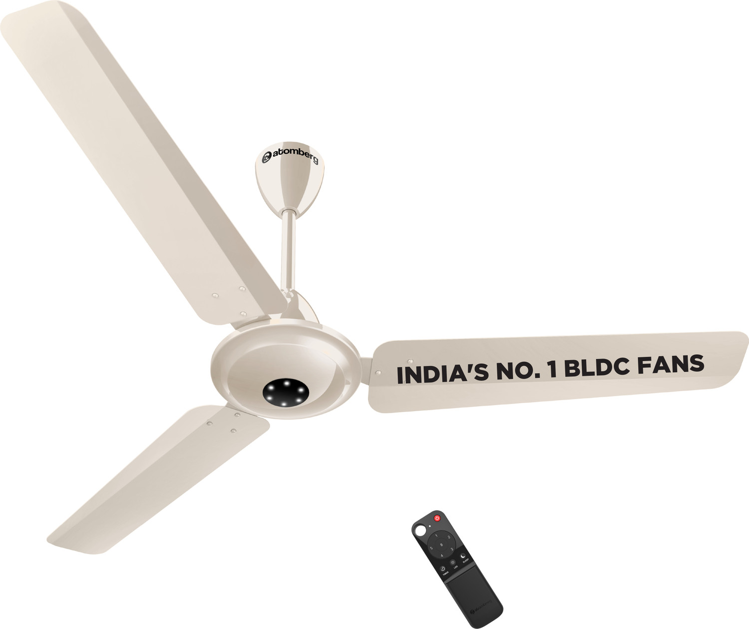 Atomberg Efficio Alpha 5 Star 1200 mm BLDC Motor with Remote 3 Blade Ceiling Fan