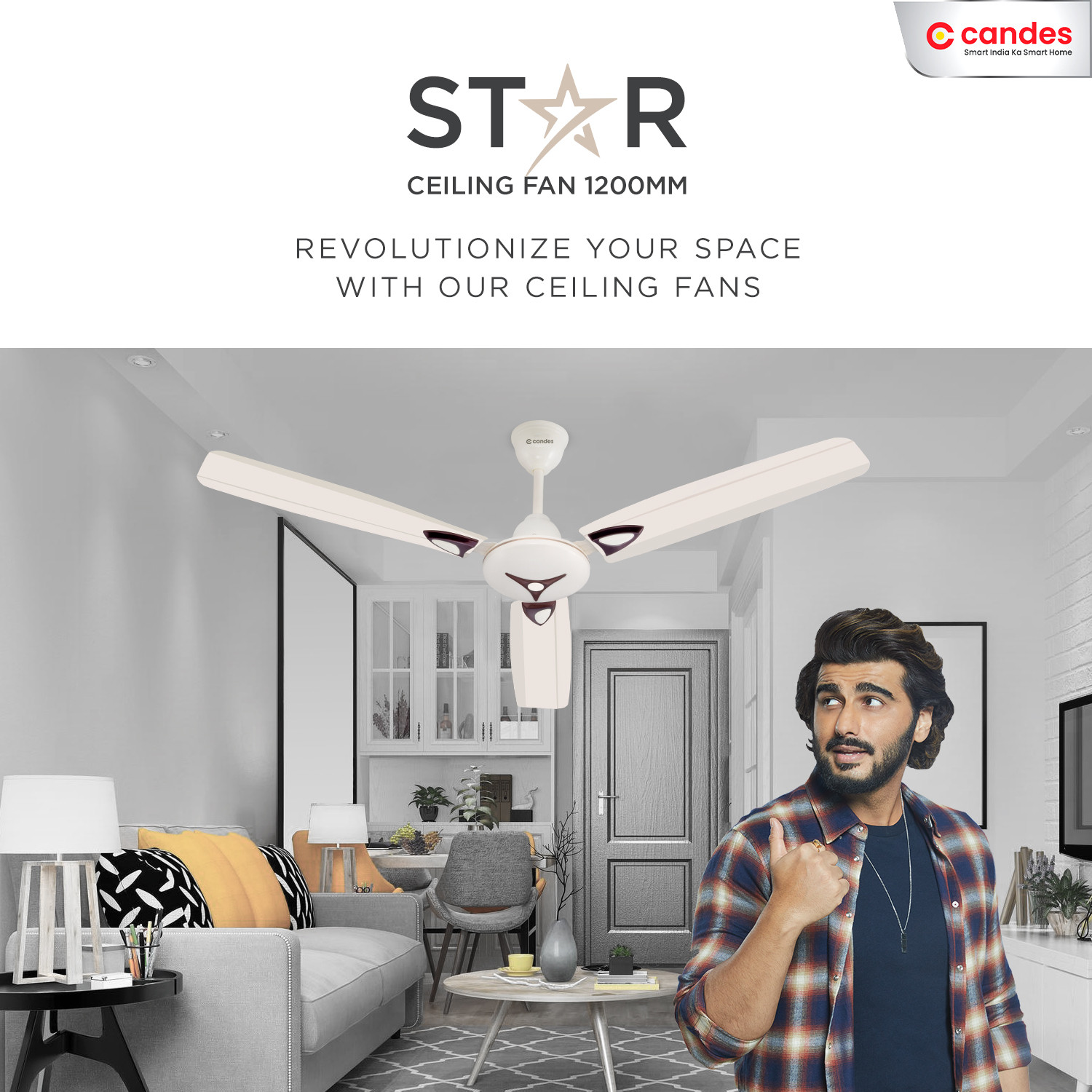 Image of Candes Star Anti-Dust with 2 Year Warranty Energy Saving 1200 mm Ceiling Fan