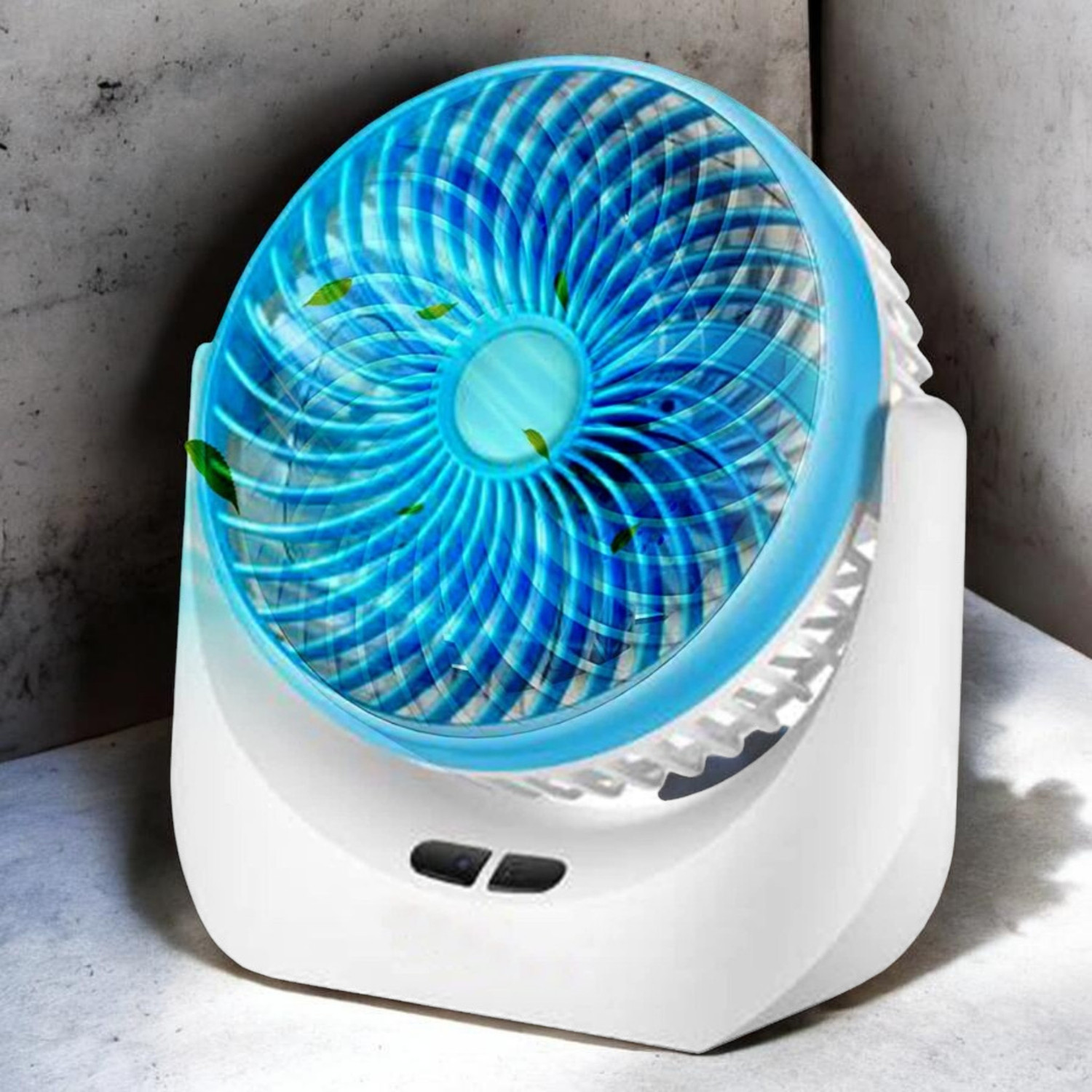 Image of Radhe High Speed Rechargeable Table Fan with LED Light For Office Desk, Home 254 Ultra High Speed 1400 mm Table Fan (5 Star | Multicolor | Pack of 1)