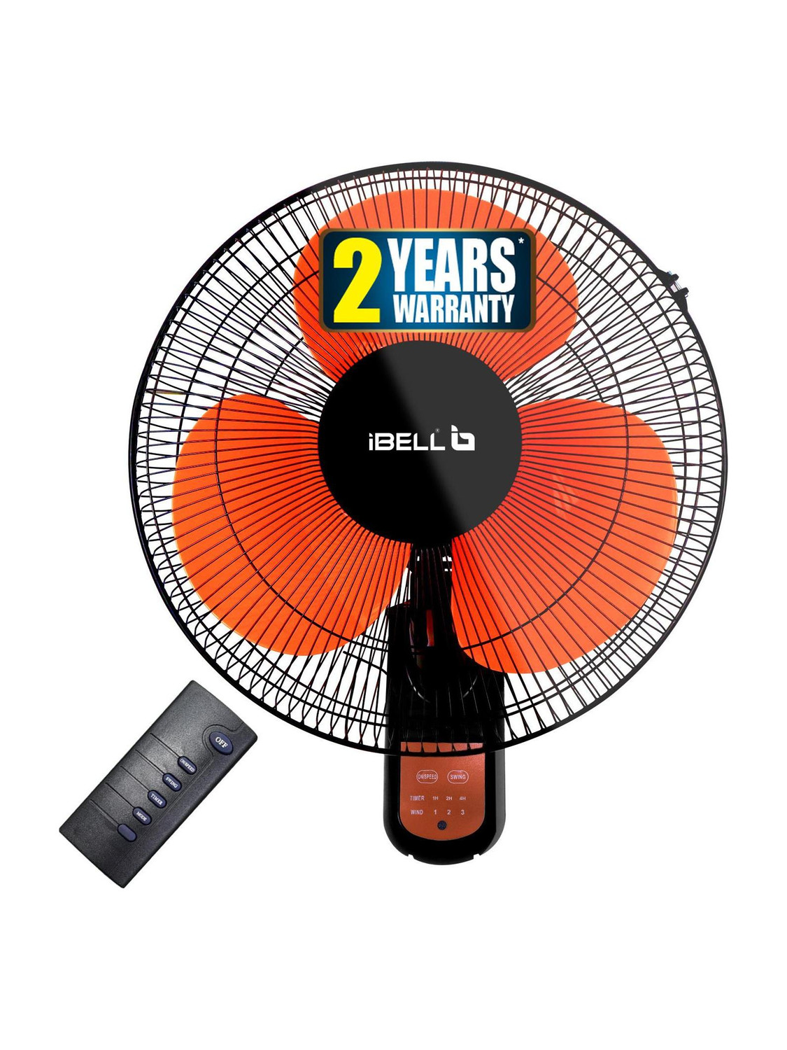 iBELL VIVA03WF High-Speed Wall Fan, 3 Leaf, Low Noise Motor 406 mm Rem