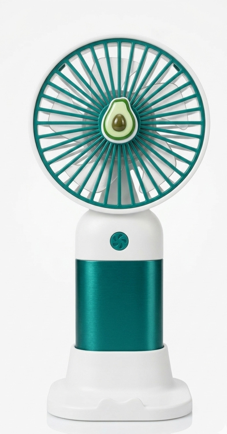 Image of yogi Foldable Rechargeable Table Fan Portable Fan with Adjustable Stand Mini Desk Fan Anti Dust, Anti Rust, High Air Delivery 3.5 mm Table Fan (4 Star | Green | Pack of 1)