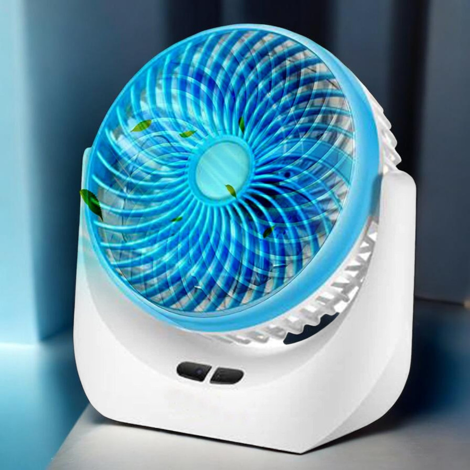 Image of Radhe High Speed Rechargeable Table Fan with LED Light For Office Desk, Home 254 Ultra High Speed 1400 mm Table Fan (5 Star | Multicolor | Pack of 1)