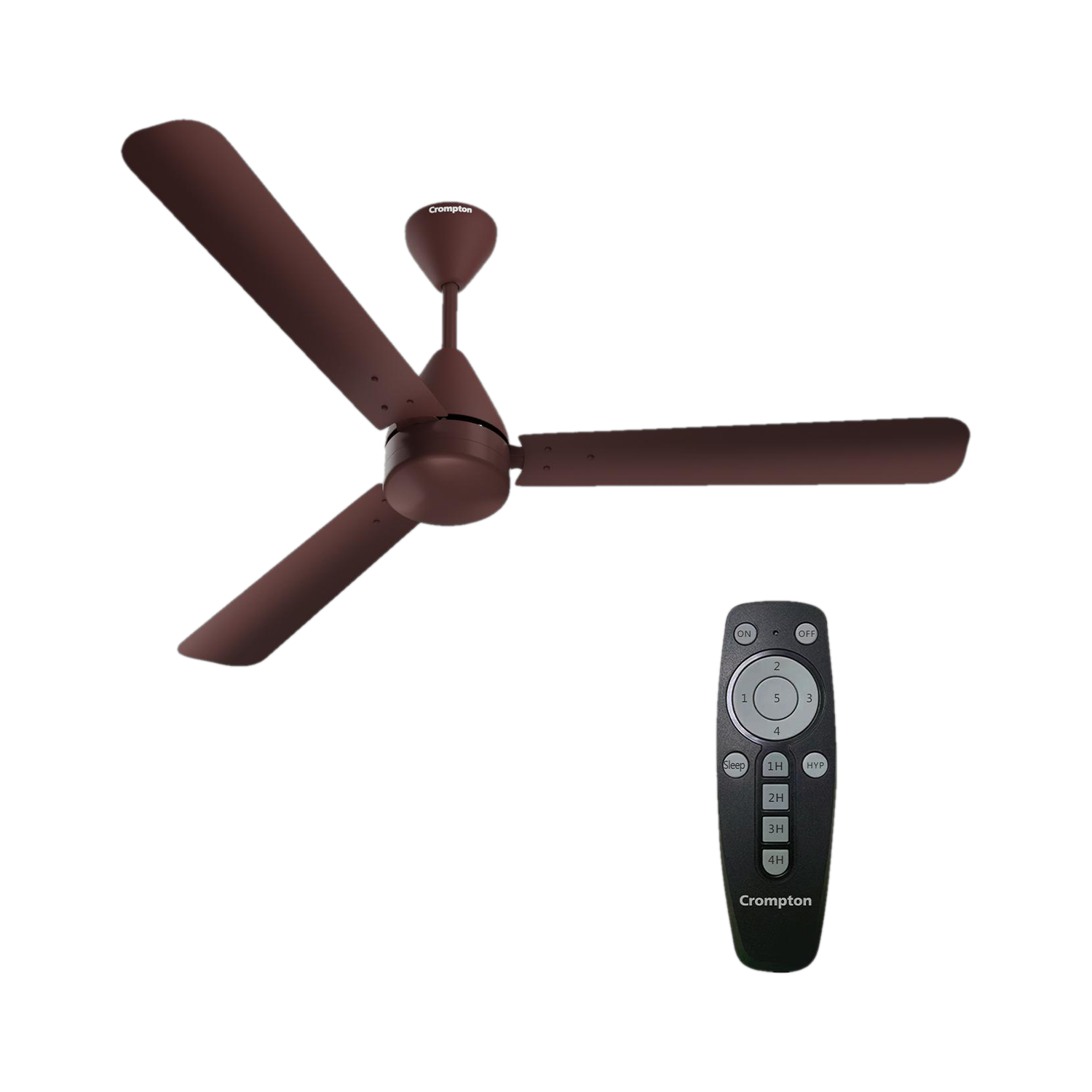 Image of Crompton SUREBREEZE 400 RPM HS Plus Super Hi - Speed 100% COPPER MOTOR LONGER LIFE 87 with 24 Months Warranty Energy Saving 1200 mm Ceiling Fan (5 Star | LUSTRE Brown SUPER HIGH SPEED 100% Copper MOTOR Longer Life 87 | Pack of 1)