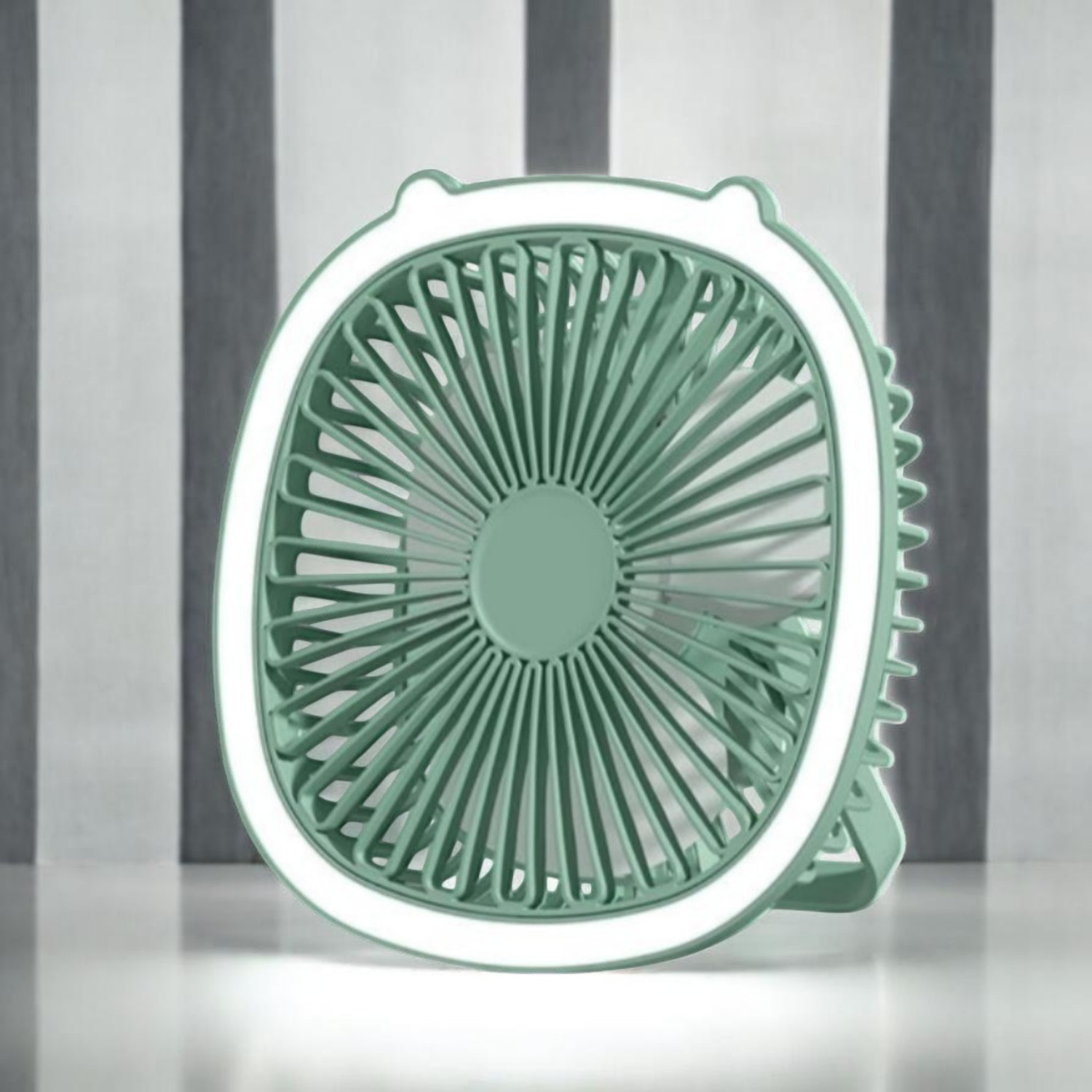 Image of DAKSHWAY High Speed Rechargeable Table Fan with LED Light For Office Desk, Home F3558 Ultra High Speed 1400 mm Table Fan (5 Star | Multicolor | Pack of 1)