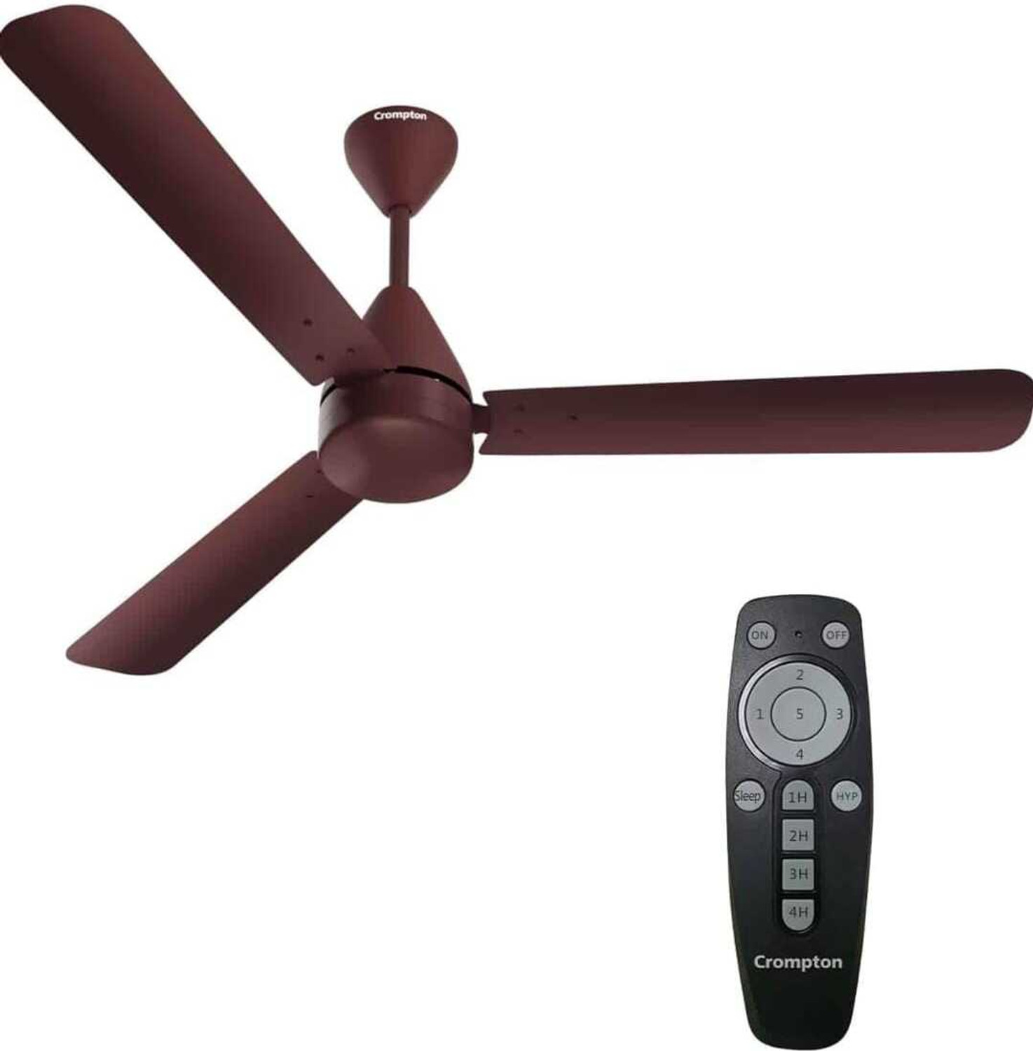Crompton Energion Cookie BLDC Motor With Remote 5 Star 1200 mm 3 Blade Ceiling Fan