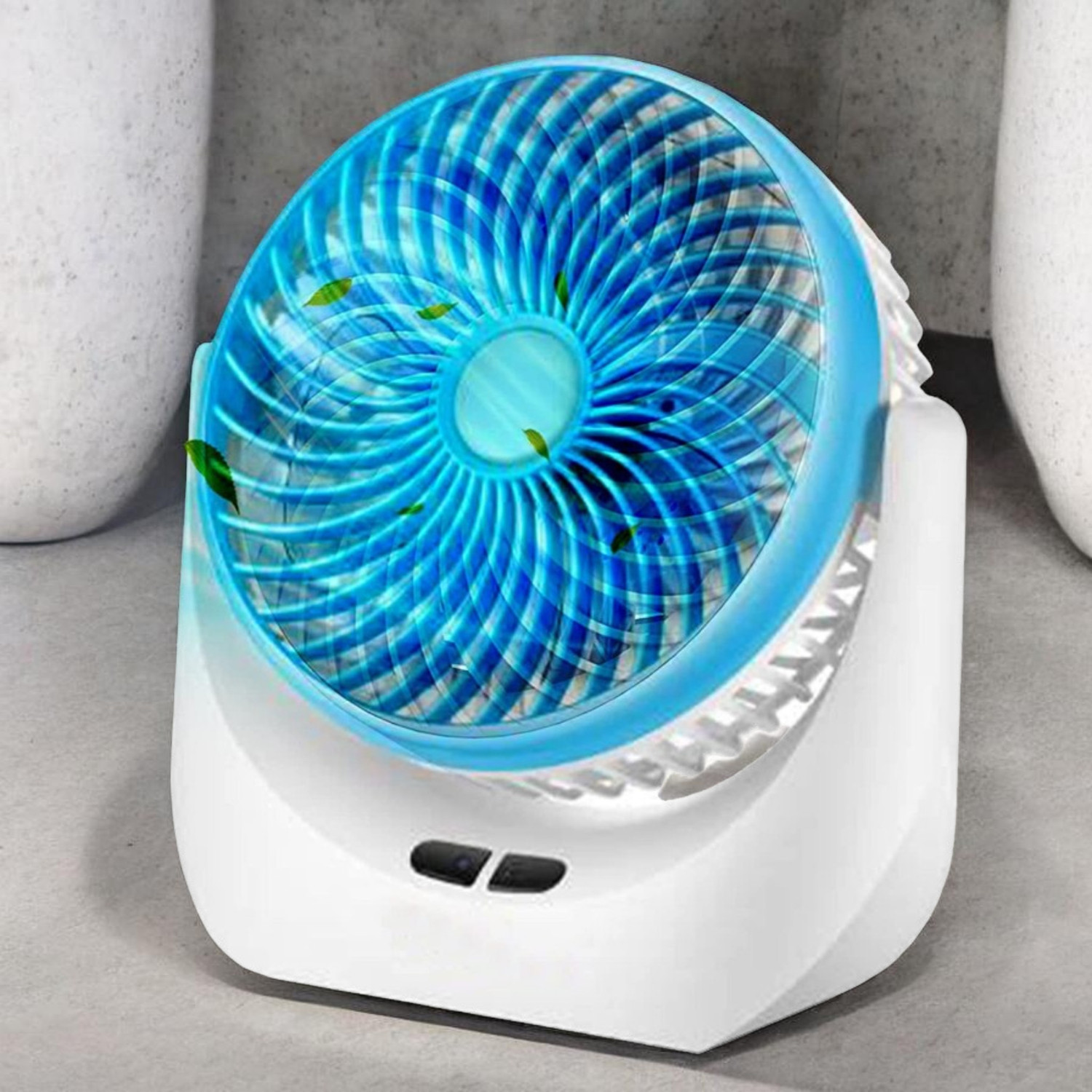 Image of Radhe High Speed Rechargeable Table Fan with LED Light For Office Desk, Home 328 Ultra High Speed 1400 mm Table Fan (5 Star | Multicolor | Pack of 1)