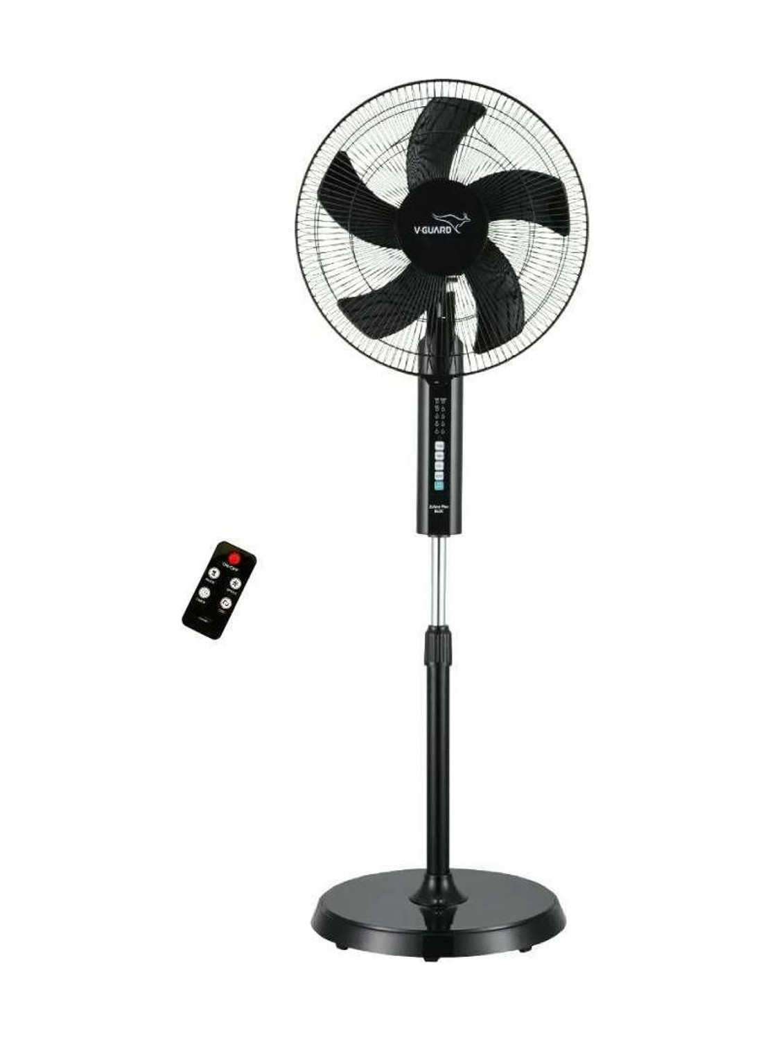 V-Guard Esfera Plus BLDC (Black) 400 mm 5 Blade Pedestal Fan