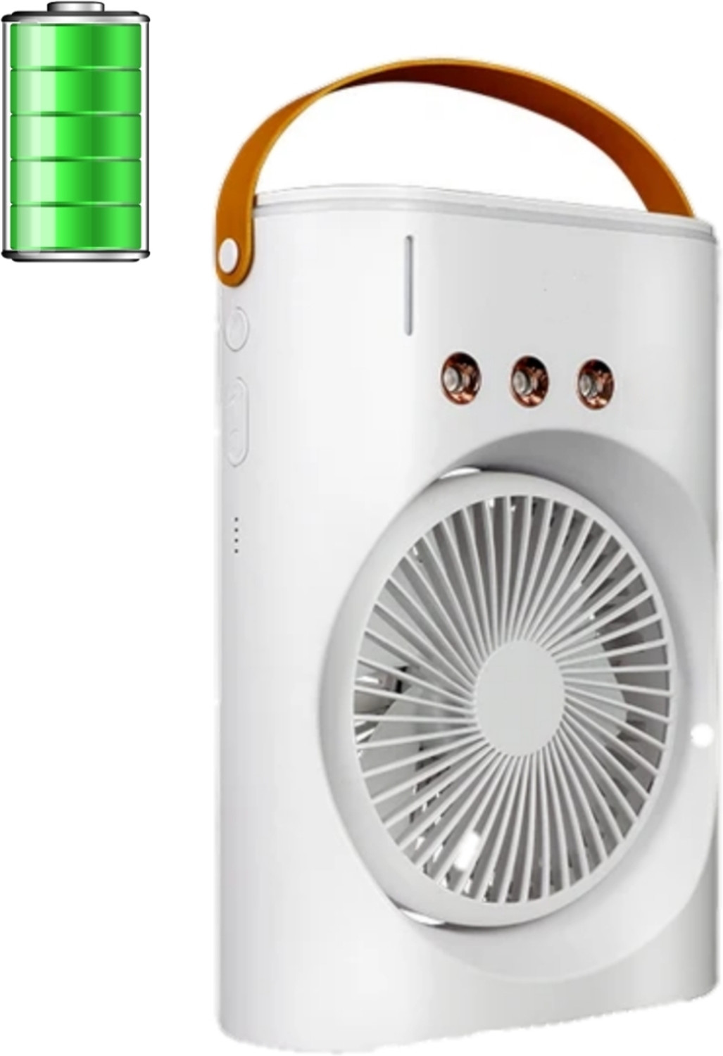 Image of KOVAH Portable Rechargeable Desk Fan with 3 Speed Control, USB Charging BLDC Motor 150 mm Table Fan (Solid Green | Pack of 1)