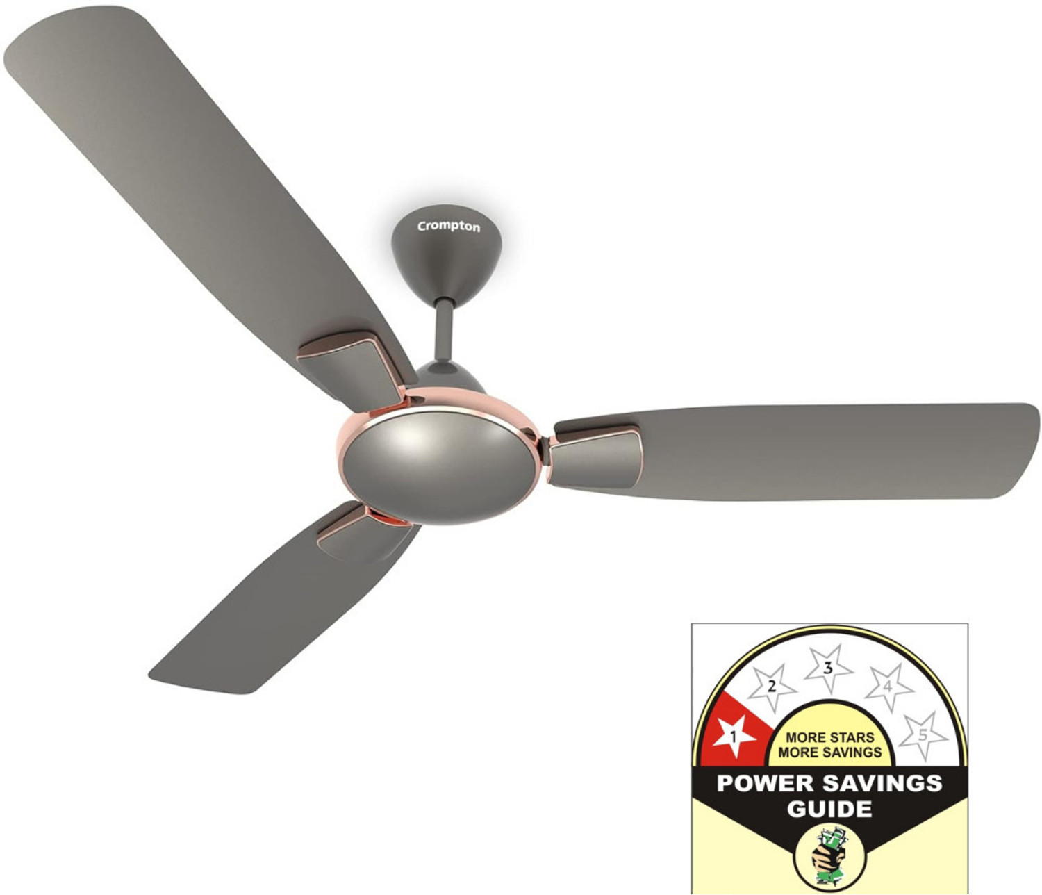 Crompton Toro_Warm Grey 1200 mm 3 Blade Ceiling Fan